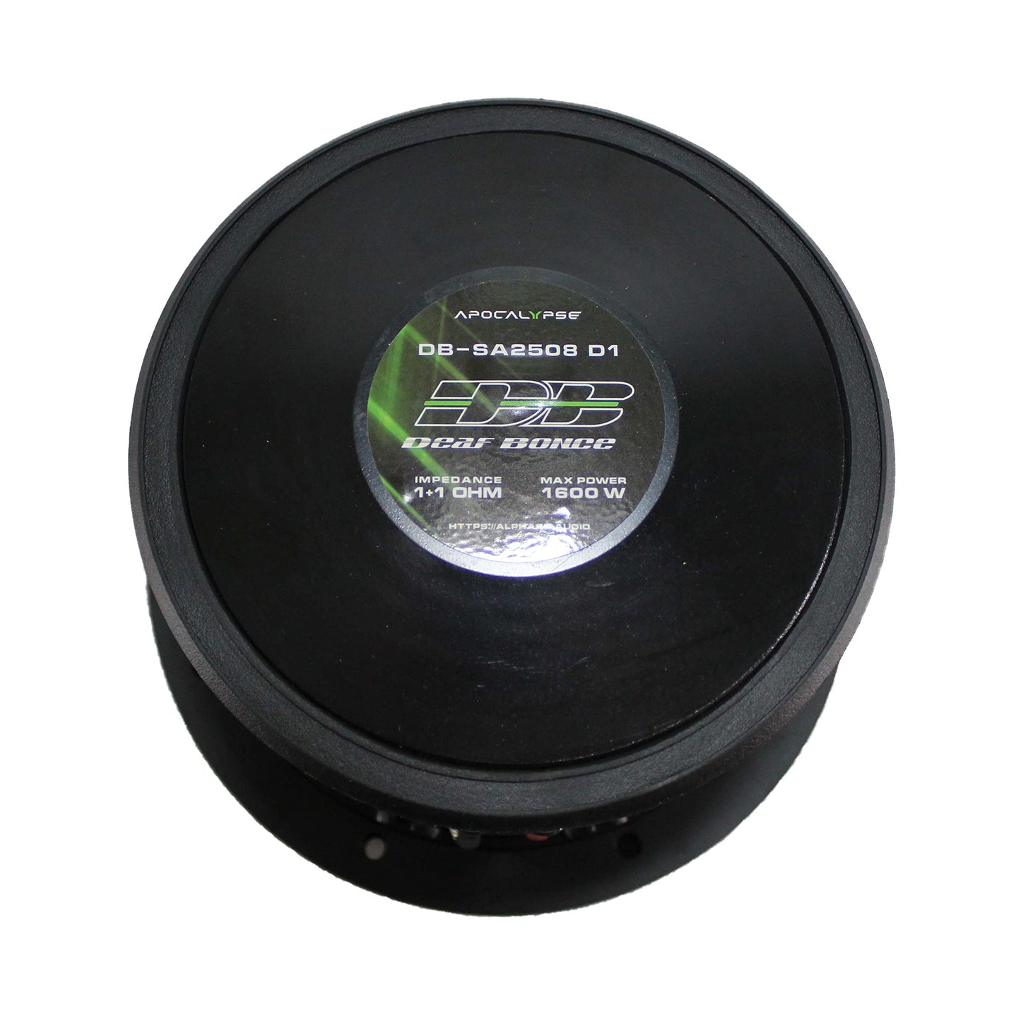 Deaf Bonce SA2508-D1 - Subwoofer de graves dual de 1 ohmio, 800 W RMS, Negro - para coche, Diseño compacto