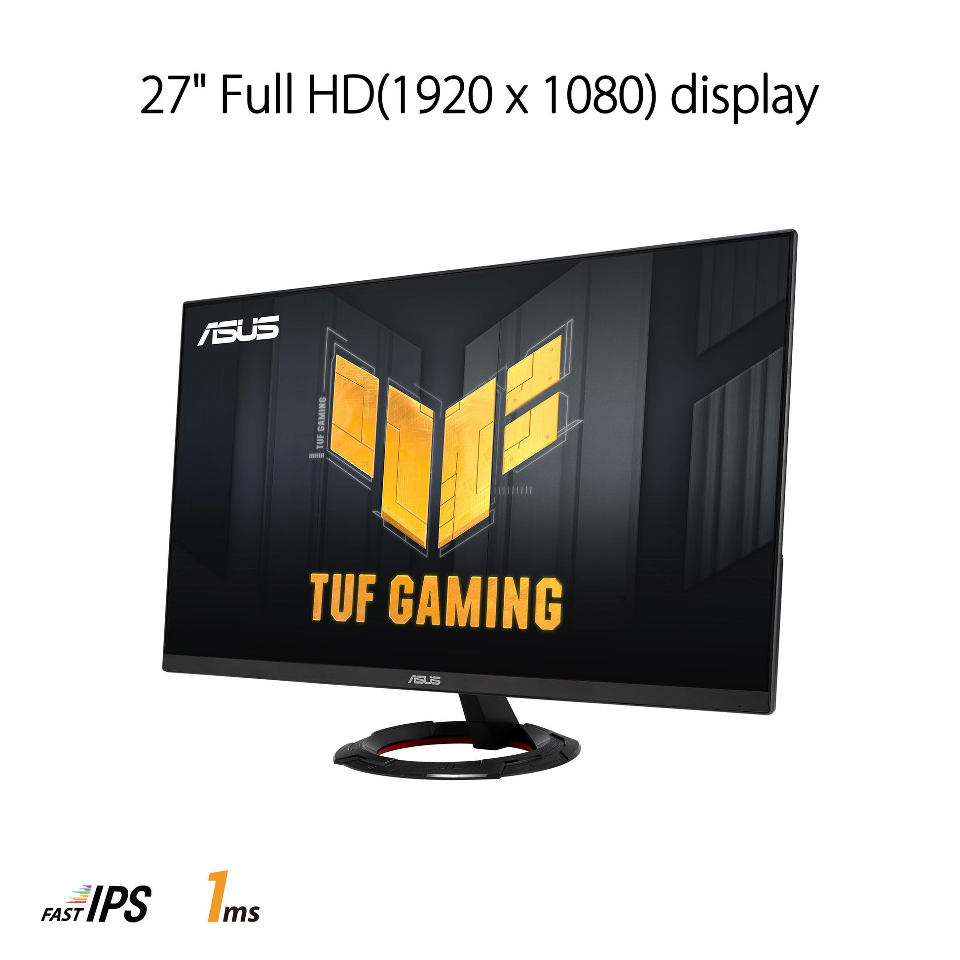 ASUS TUF Gaming Monitor 1080P de 27 pulgadas (VG279Q3R) - Full HD, 180Hz, IPS rápido, Extreme Low Motion Blur, 1ms, FreeSync, Overdrive variable, Shadow Boost, Cuidado de los ojos, 100% sRGB, garantía