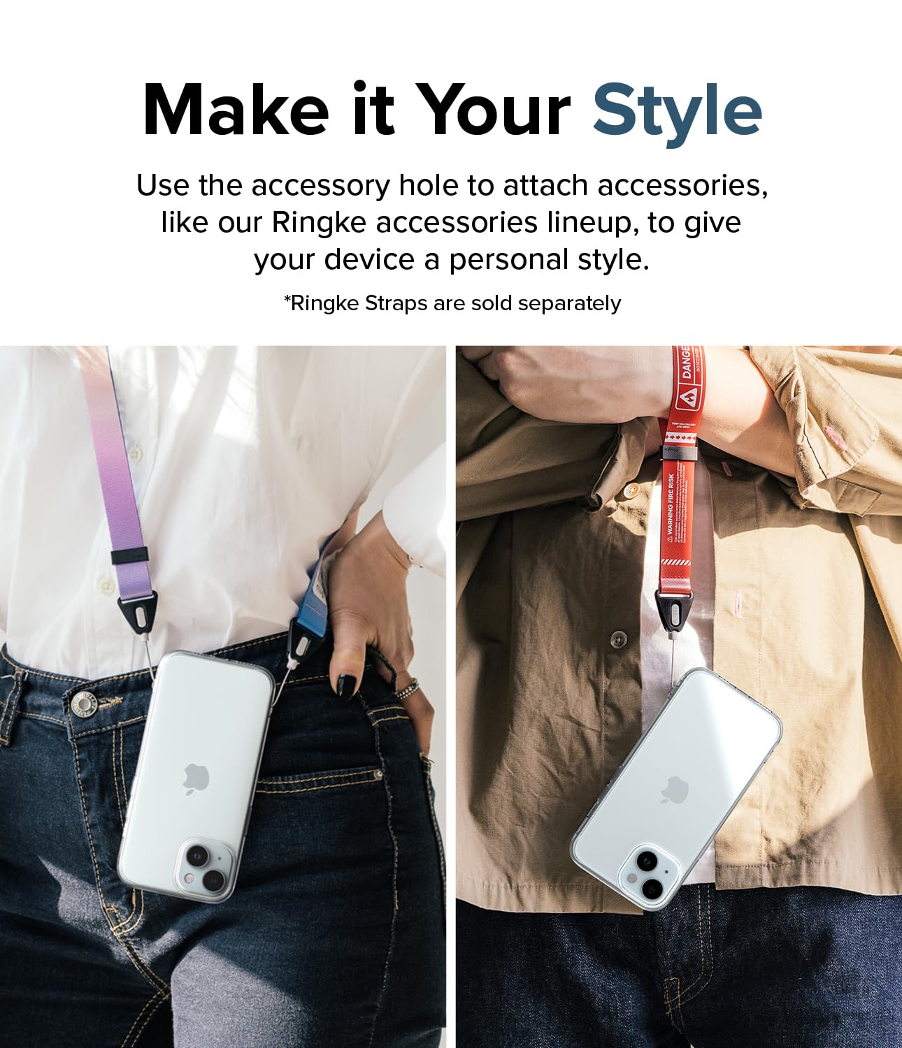 Funda de TPU Ringke Fusion Transparente Resistente a Arañazos para iPhone 15 Plus