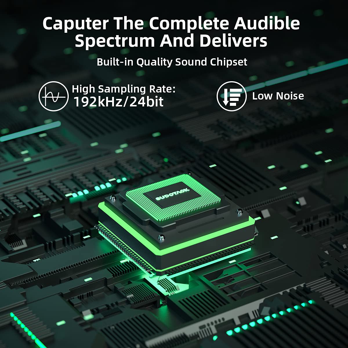 Micrófono USB Sudotack Negro Kit Condensador Cardioide con Tarjeta de Sonido y Brazo de Pluma para Podcast