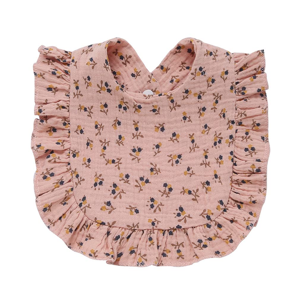 Juego de 4 baberos de muselina sólida para bebé, unisex, para niños y niñas, de algodón, ajustables, para dentición, alimentación