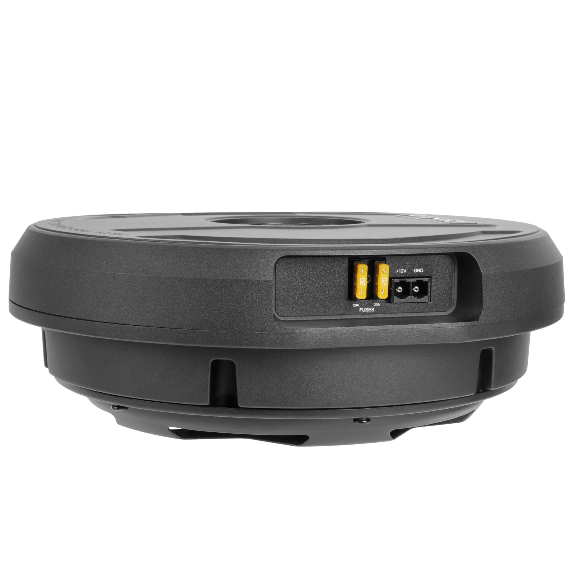 NVX QBSTA 900 W Max (300 W RMS) Subwoofer de 11 Pulgadas con Amplificador Incorporado y Control Remoto de Graves, Fácil de Instalar en Coches