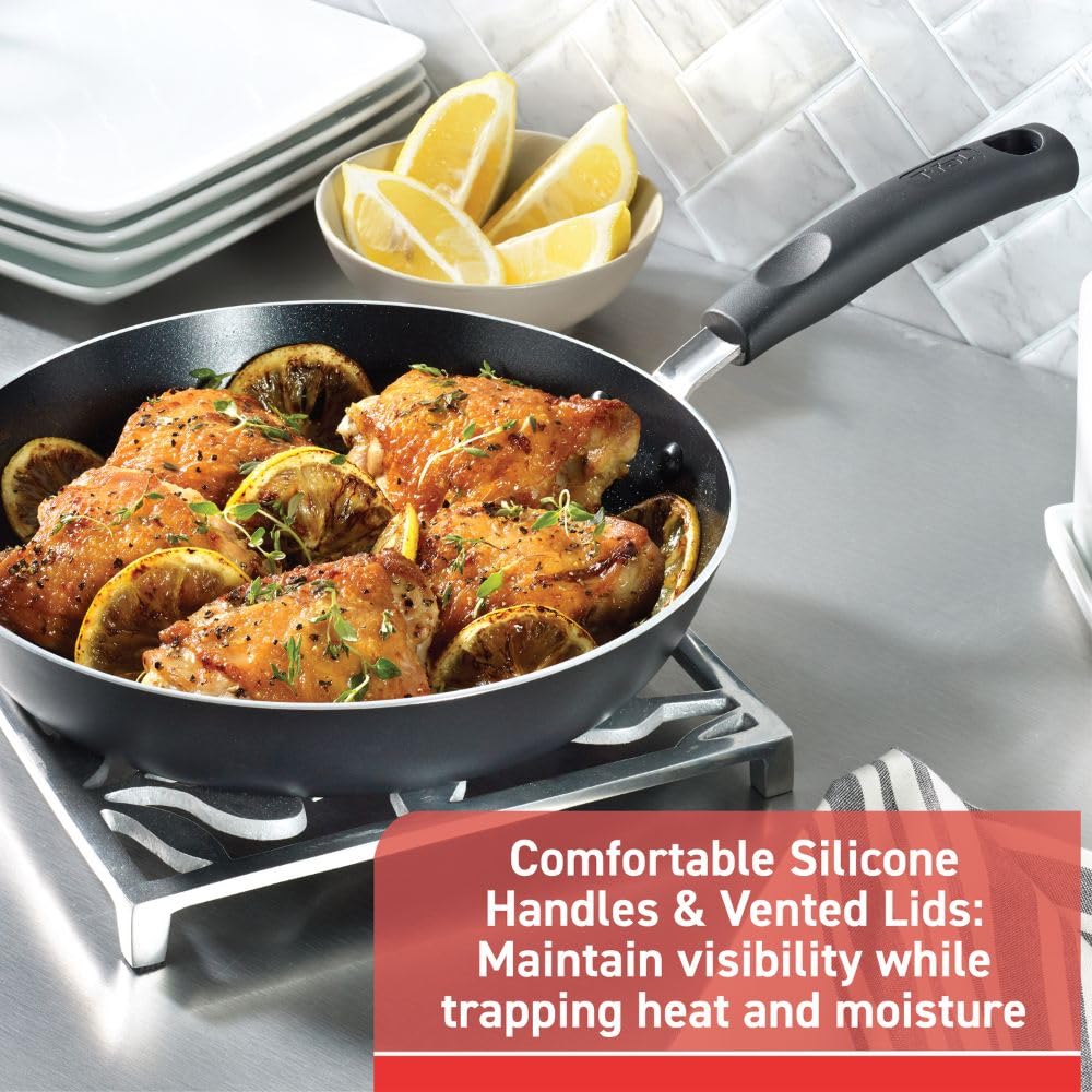 Juego de Utensilios de Cocina T-fal Signature Negro Anti adherentes aptos para Lavavajillas (12 Piezas)