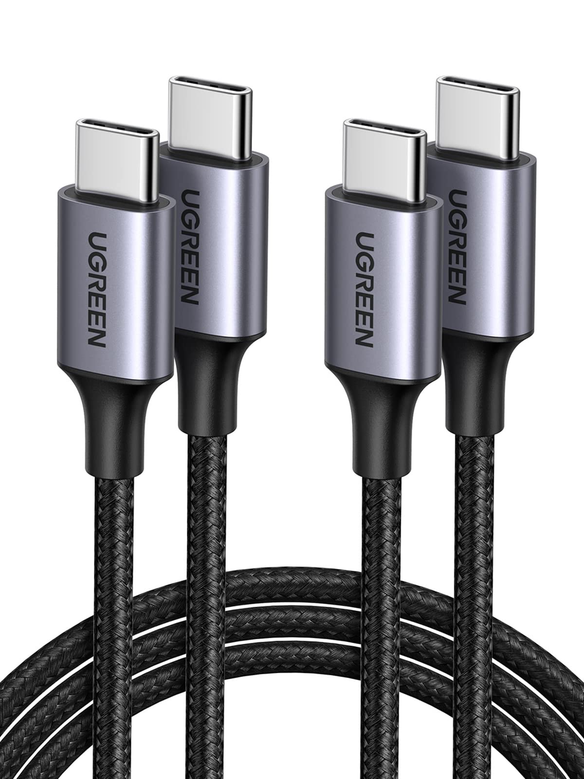 Cable USB C UGREEN Negro 60W PD Carga Rápida 2 Unidades