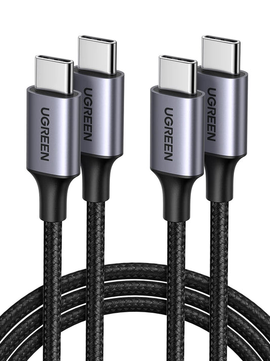 Cable USB C UGREEN Negro 60W PD Carga Rápida 2 Unidades