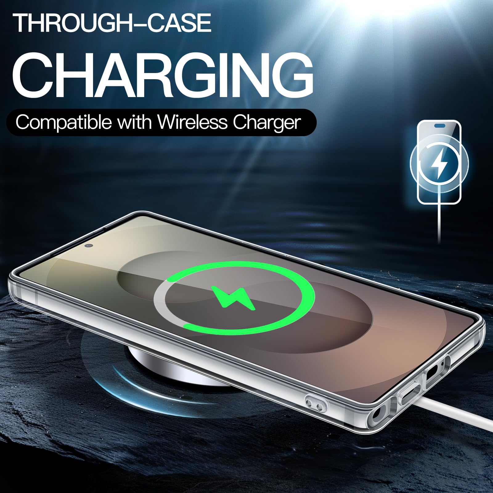 JETech Funda para Samsung Galaxy S25 Ultra 5G, Carcasa Anti-Amarillo Antigolpes Protectora, Respaldo Anti-Arañazos PC Dura (Transparente)