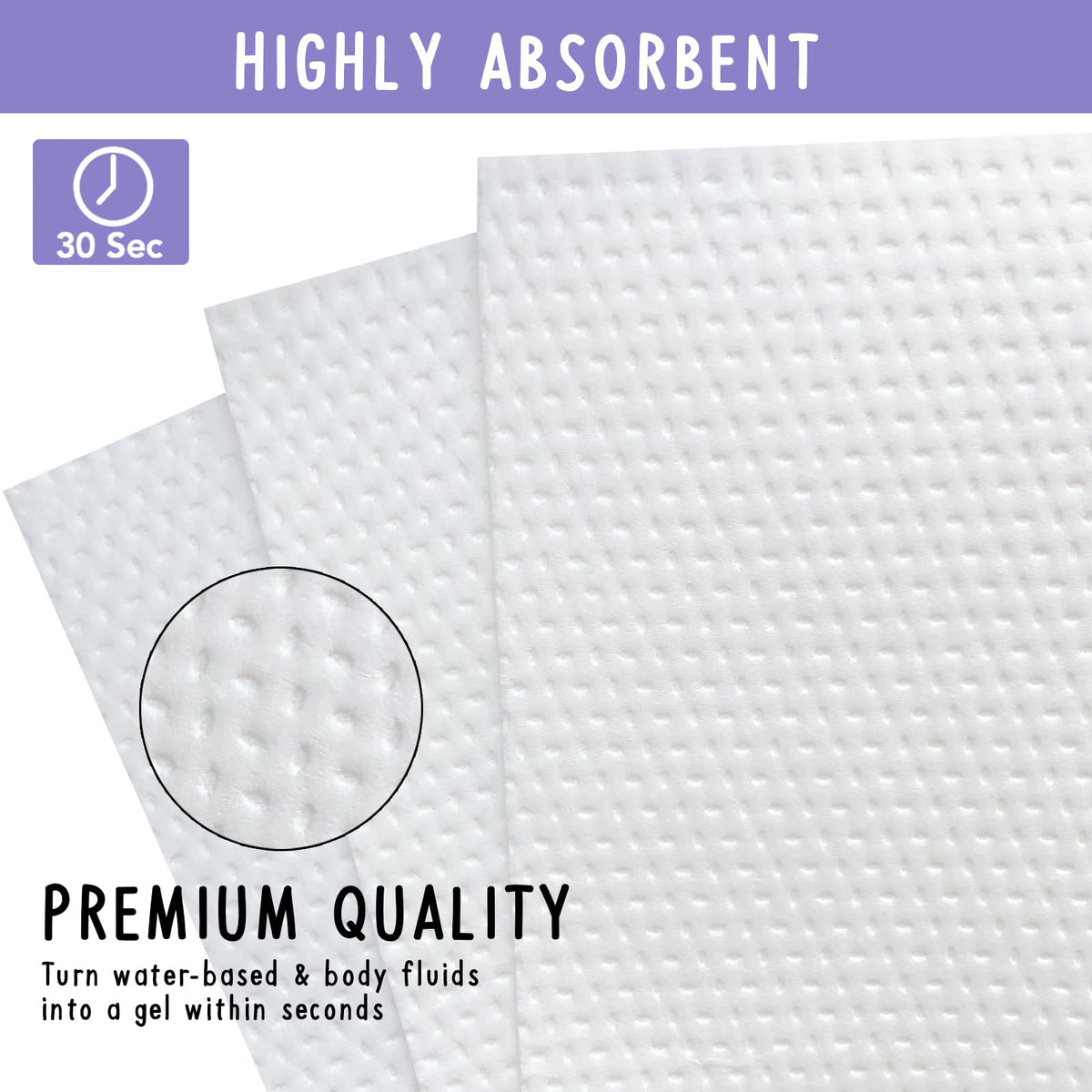 REFLYAWAY 150 paquetes de almohadillas para orejas de orina súper absorbentes portátiles para niños utilizados con bolsas de viaje para orinal, forros desechables para niños pequeños, asiento de