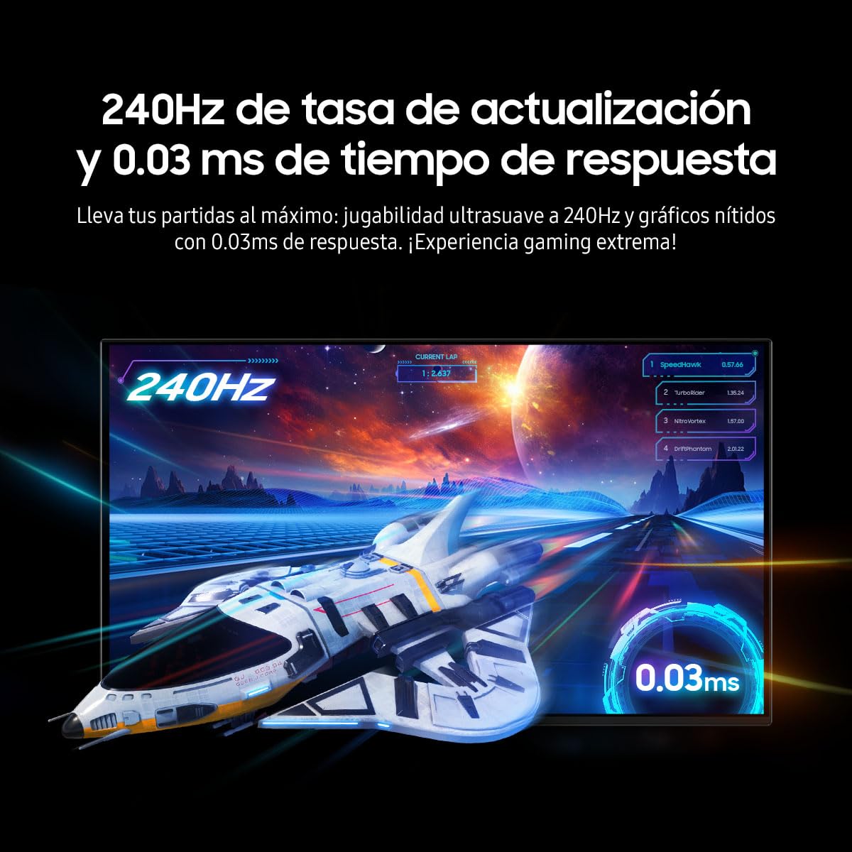 Samsung 32" Odyssey OLED Monitor G81SF 4K 240Hz, QD-OLED en 4K, Glare Free, Safeguard+, Frecuencia de actualización de 240 Hz y Tiempo de Respuesta de 0,03 ms LS32FG810SLXZX