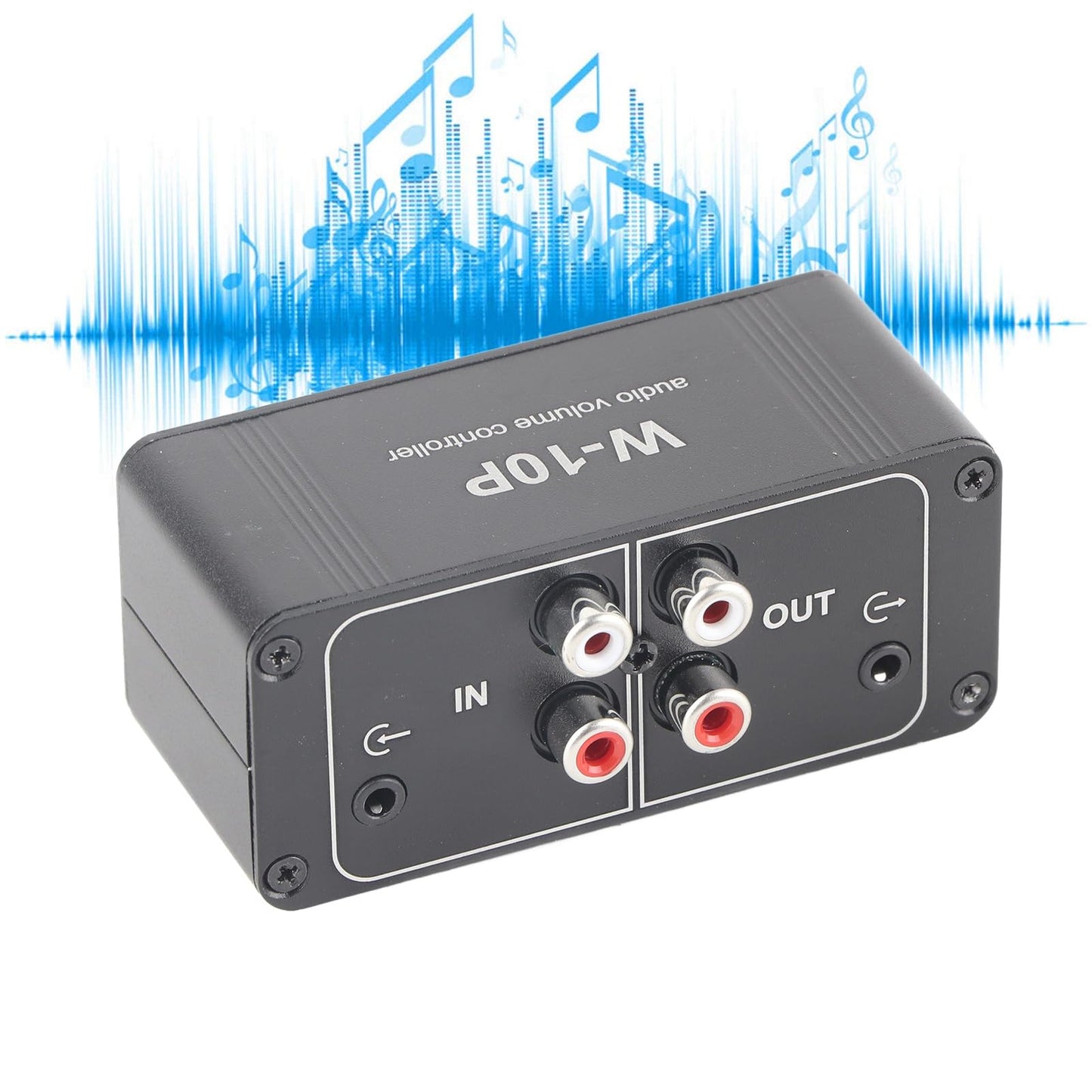 Controlador de Volumen, Mini Ajustador de Audio EstéReo con Salida de 3.5Mm Controlador de Volumen para Altavoces de Coche y Motocicleta