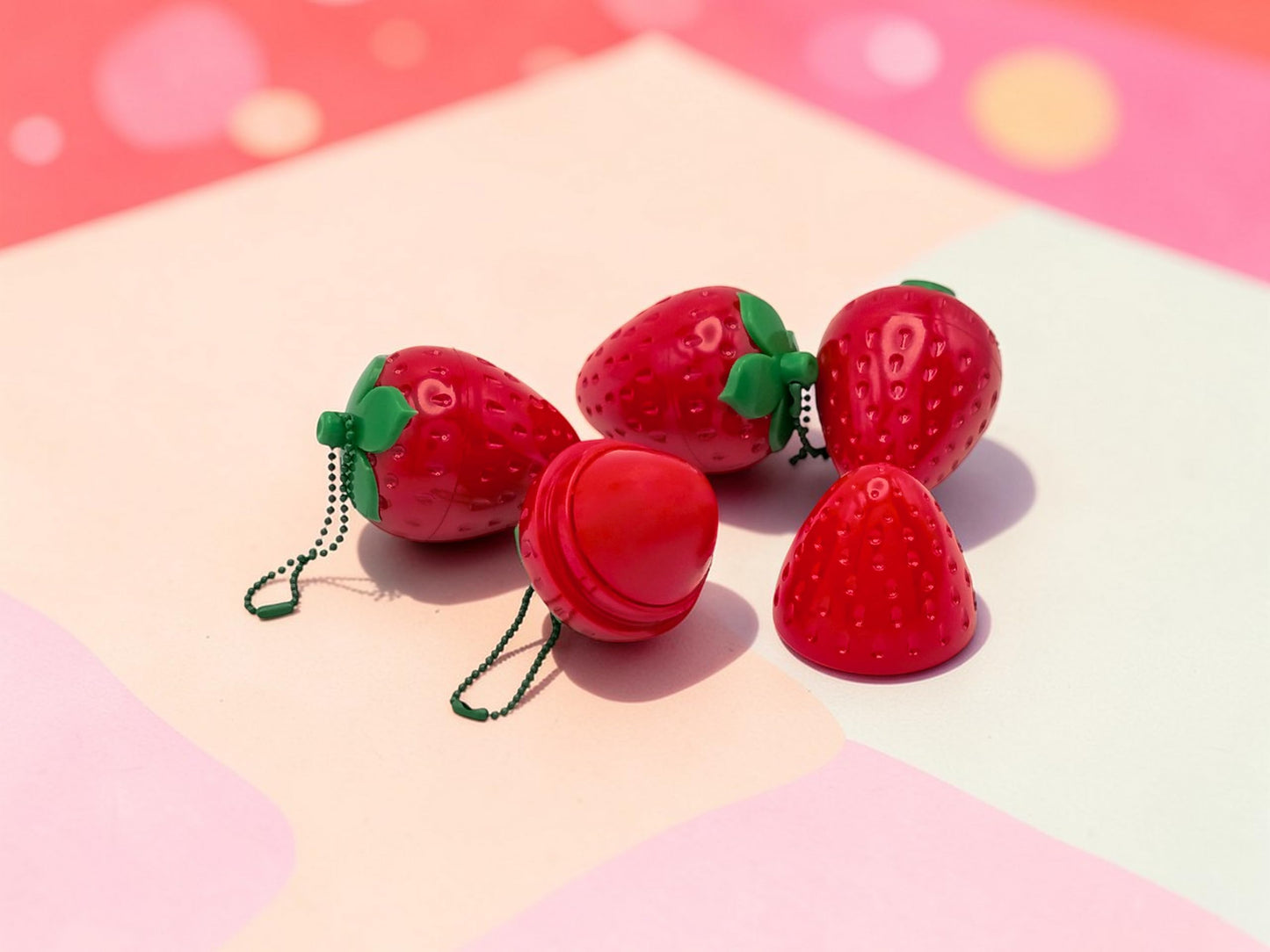 Bálsamo Labial de Fresa Lip Balm 60 Pcs - Hidratante, Protector de Labios Secos y Agrietados con un Delicioso Aroma a Efecto de Larga Duración.