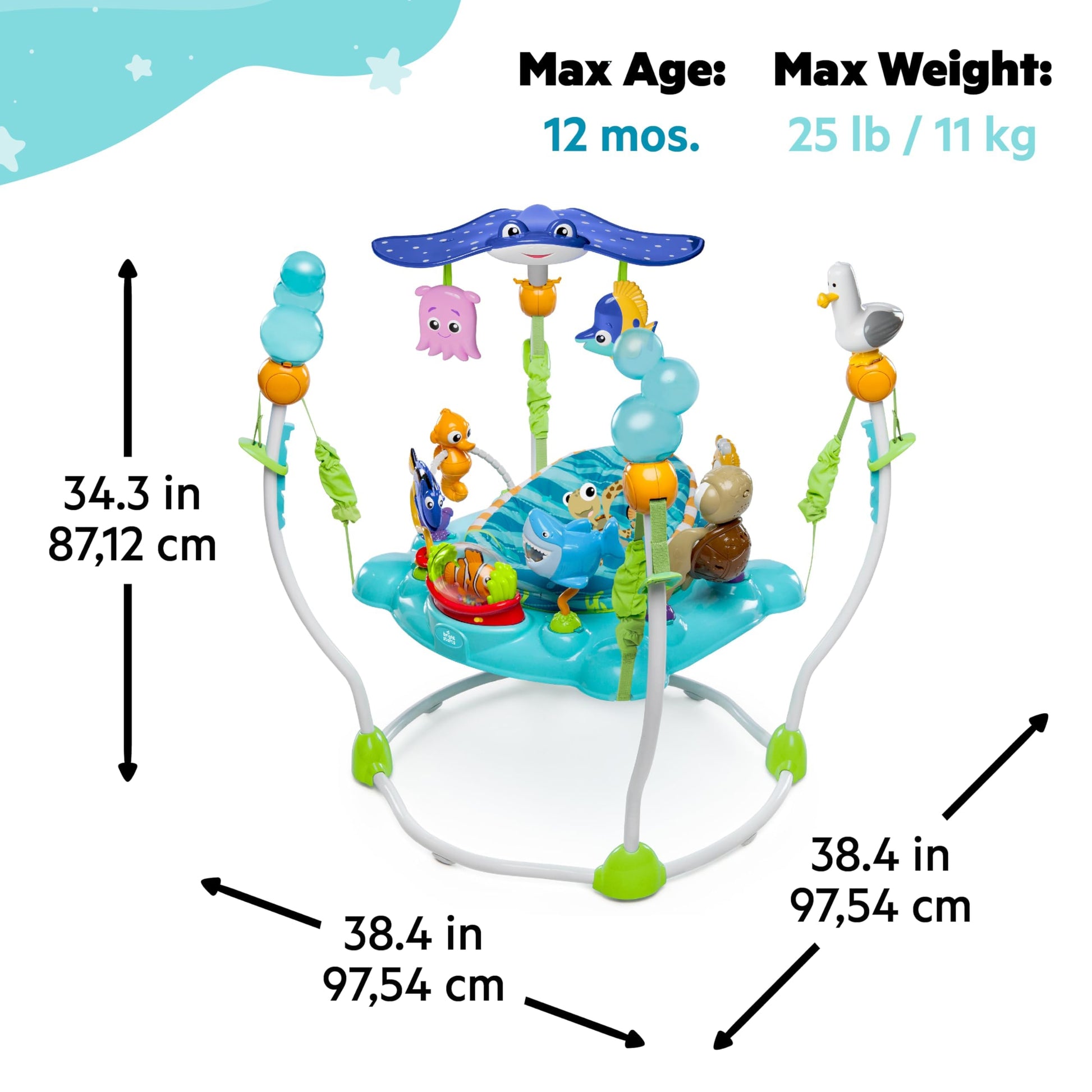 Bright Starts Disney Baby Buscando a Nemo Sea of Activity Jumper