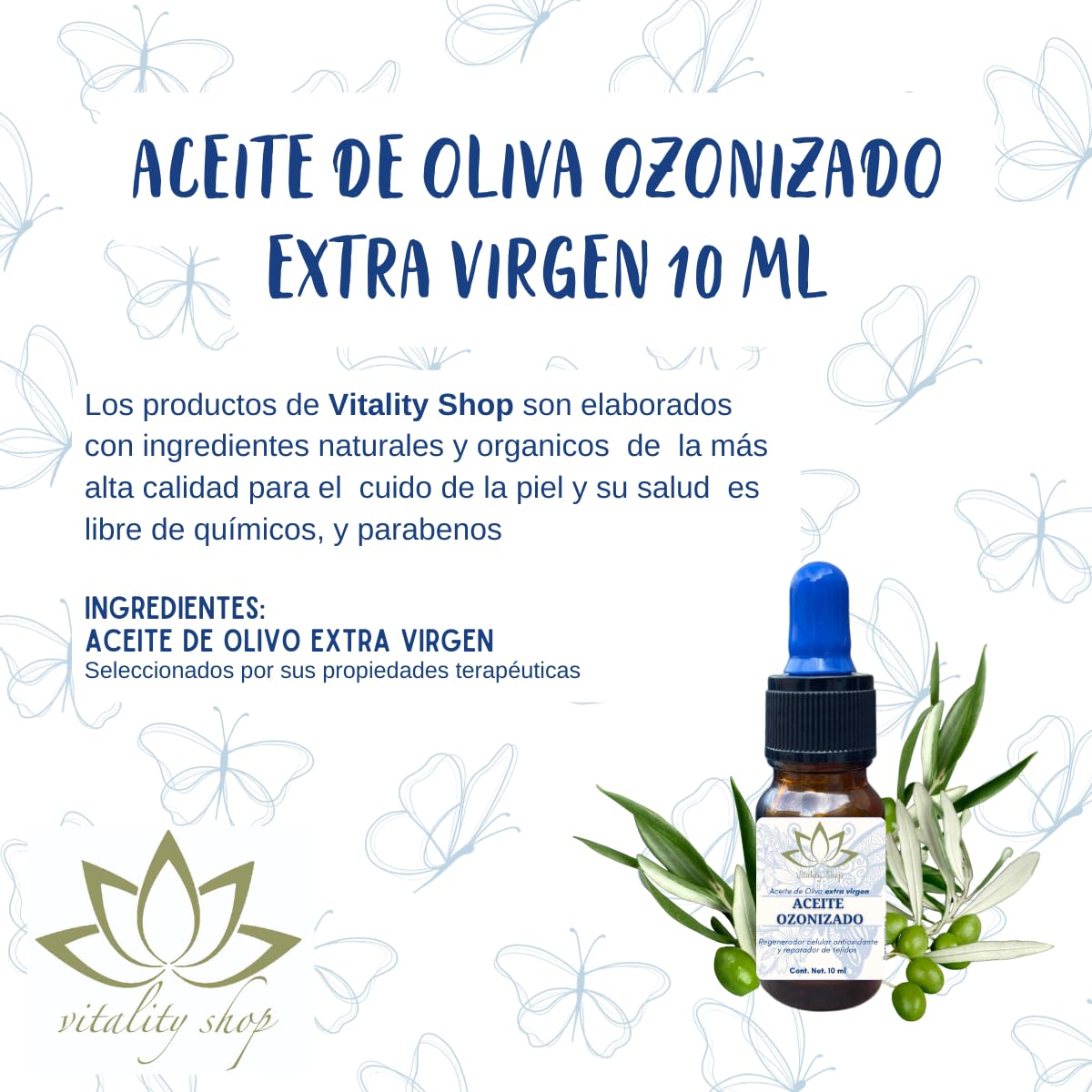 Aceite Ozonizado 185 mEq - Antioxidante Regenerador de Piel para Arrugas - 10 ML