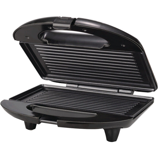 Brentwood Panini Prensa y Sandwichera antiadherente, 9.7 x 9.7 x 9.5 cm, negro