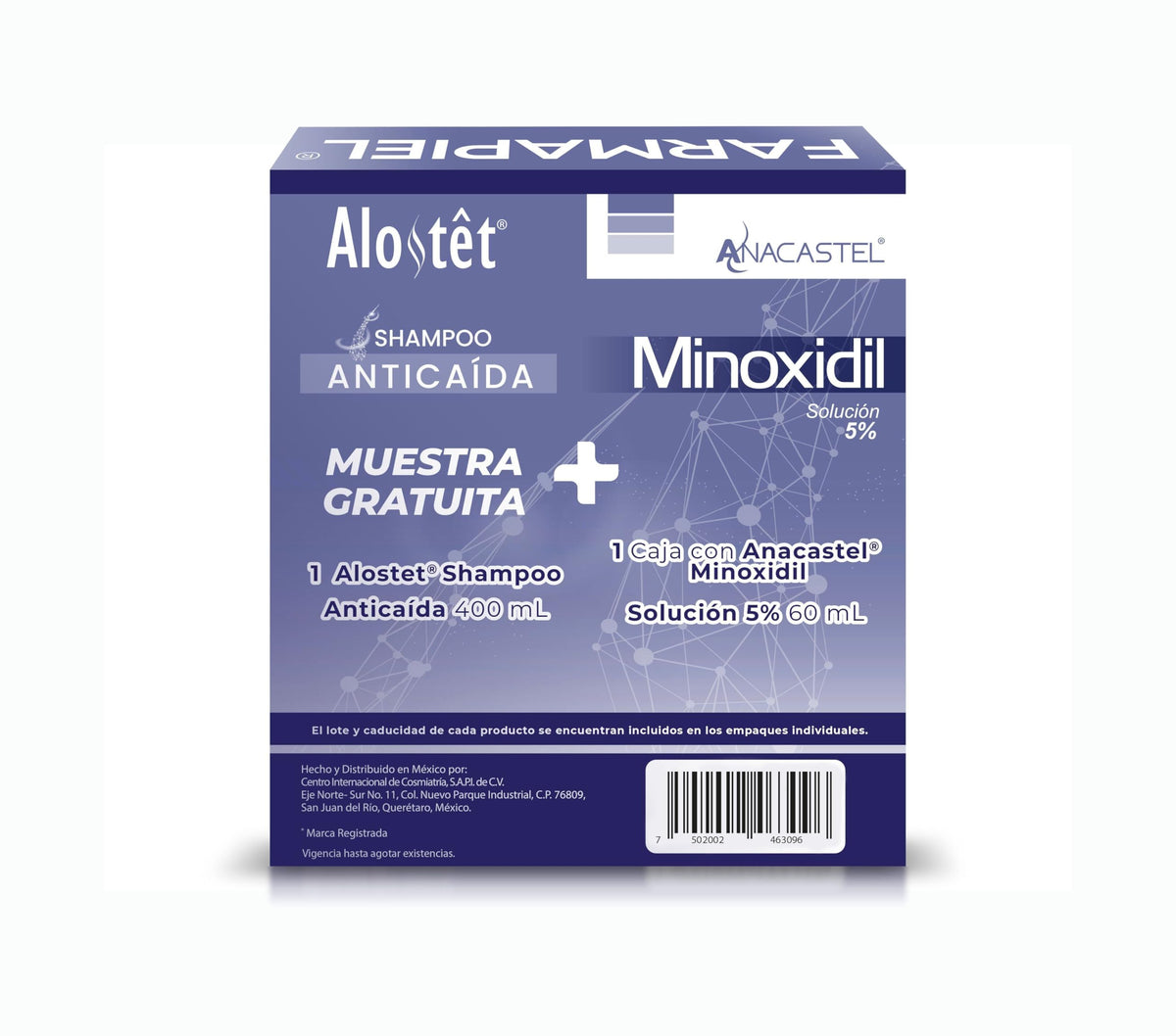 Kit Anticaída Anacastel Minoxidil 5% + Shampoo Alostêt