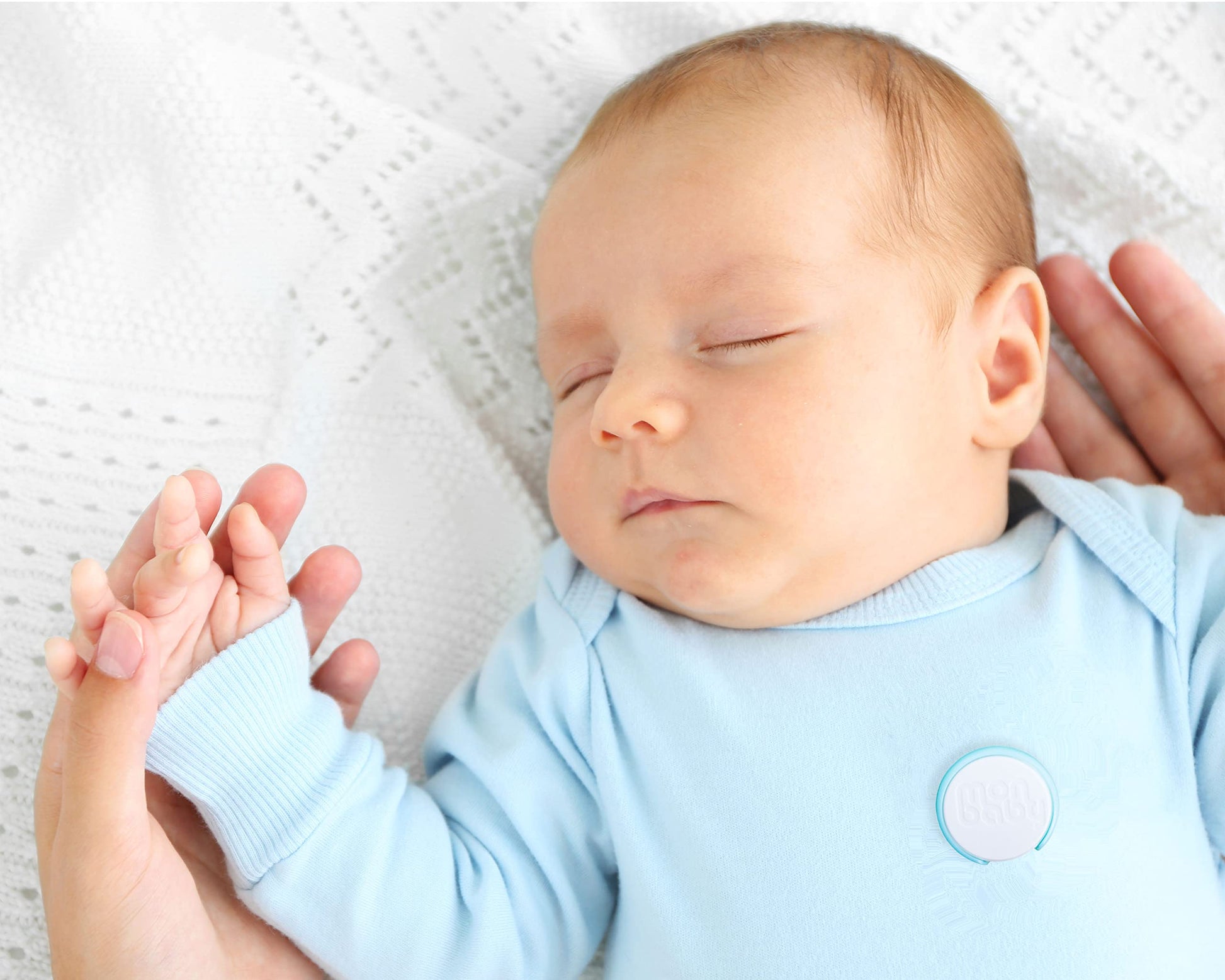 Monitor de Respiración MonBaby Azul con Conexión Bluetooth de Baja Energía para Bebé