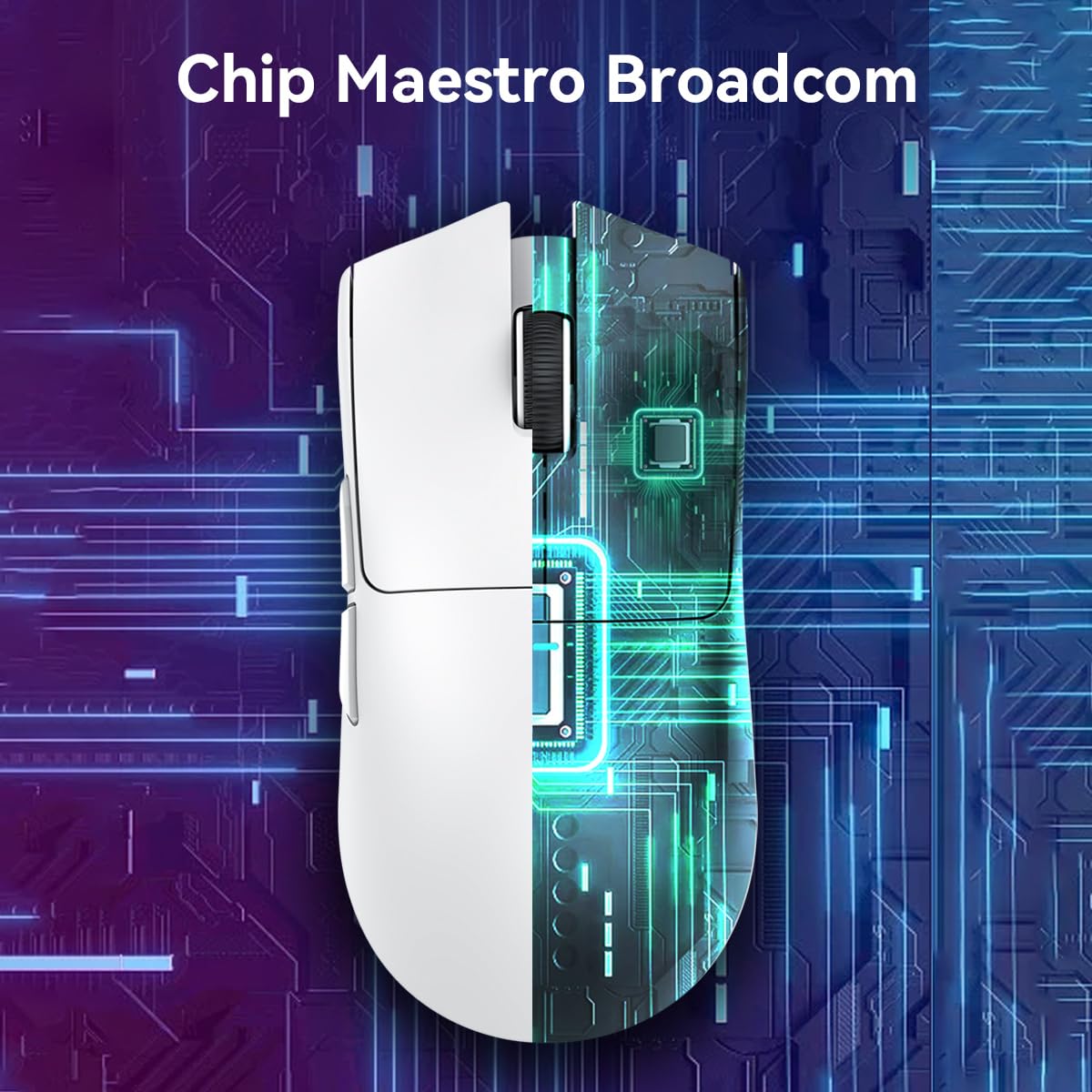 ATTACK SHARK X11 Mouse Inalámbrico con Base de Carga RGB, Mouse Gamer Ultraligero para Juegos, 2.4 GHz/Bluetooth/USB-C de 3 Modos, 24000DPI, 5 Botones programables para PC/Mac