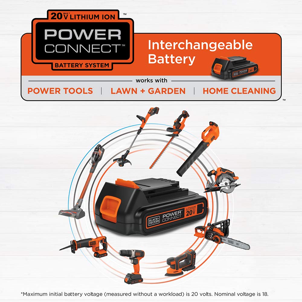 BLACK+DECKER BCD702C1 Taladro inalámbrico de litio de 20 voltios máx.