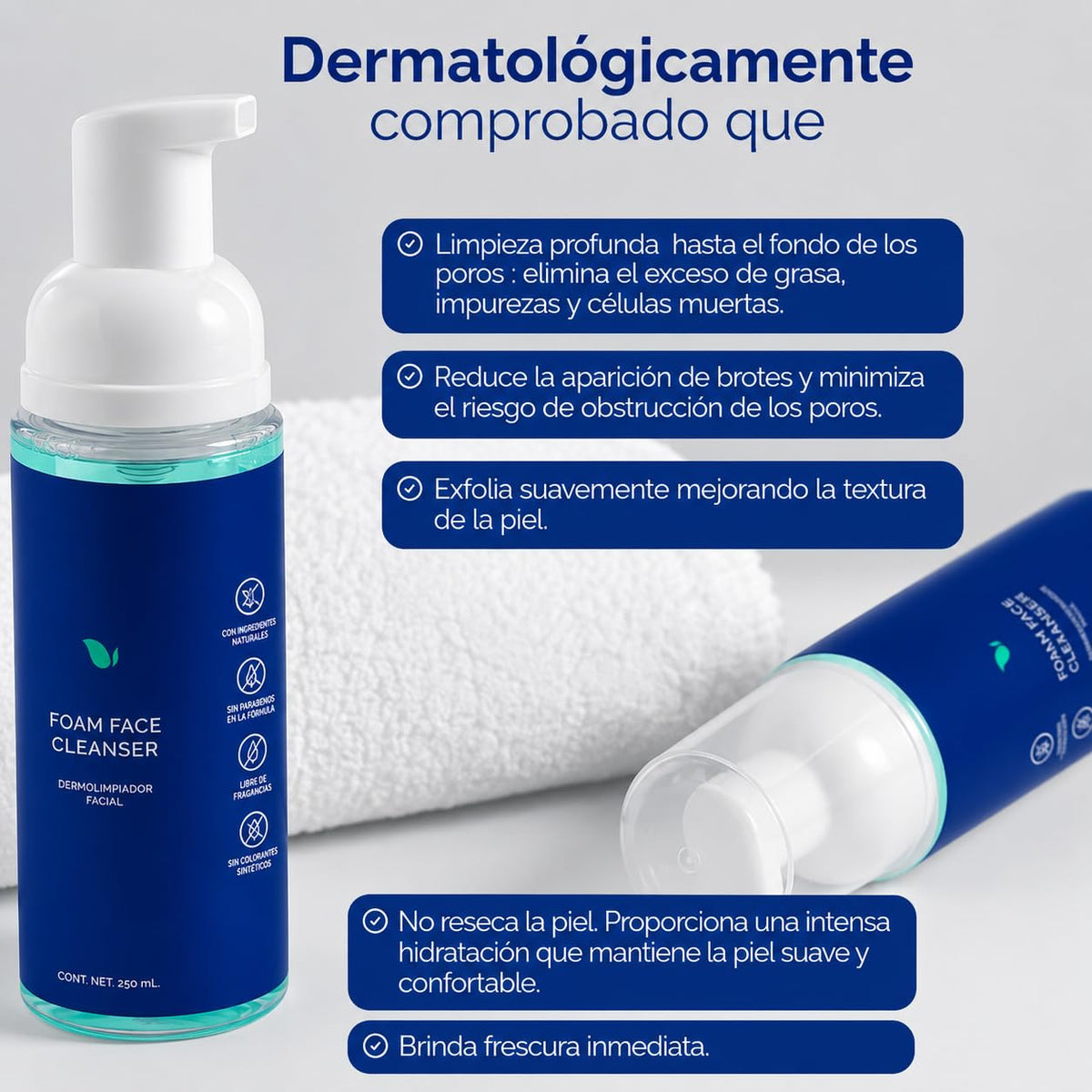 KareCo FOAM FACE CLEANSER Limpiador facial | Jabón facial en espuma | para limpieza profunda que combate imperfecciones, dejando tu piel fresca, suave y equilibrada | ideal para tu skin care diario.