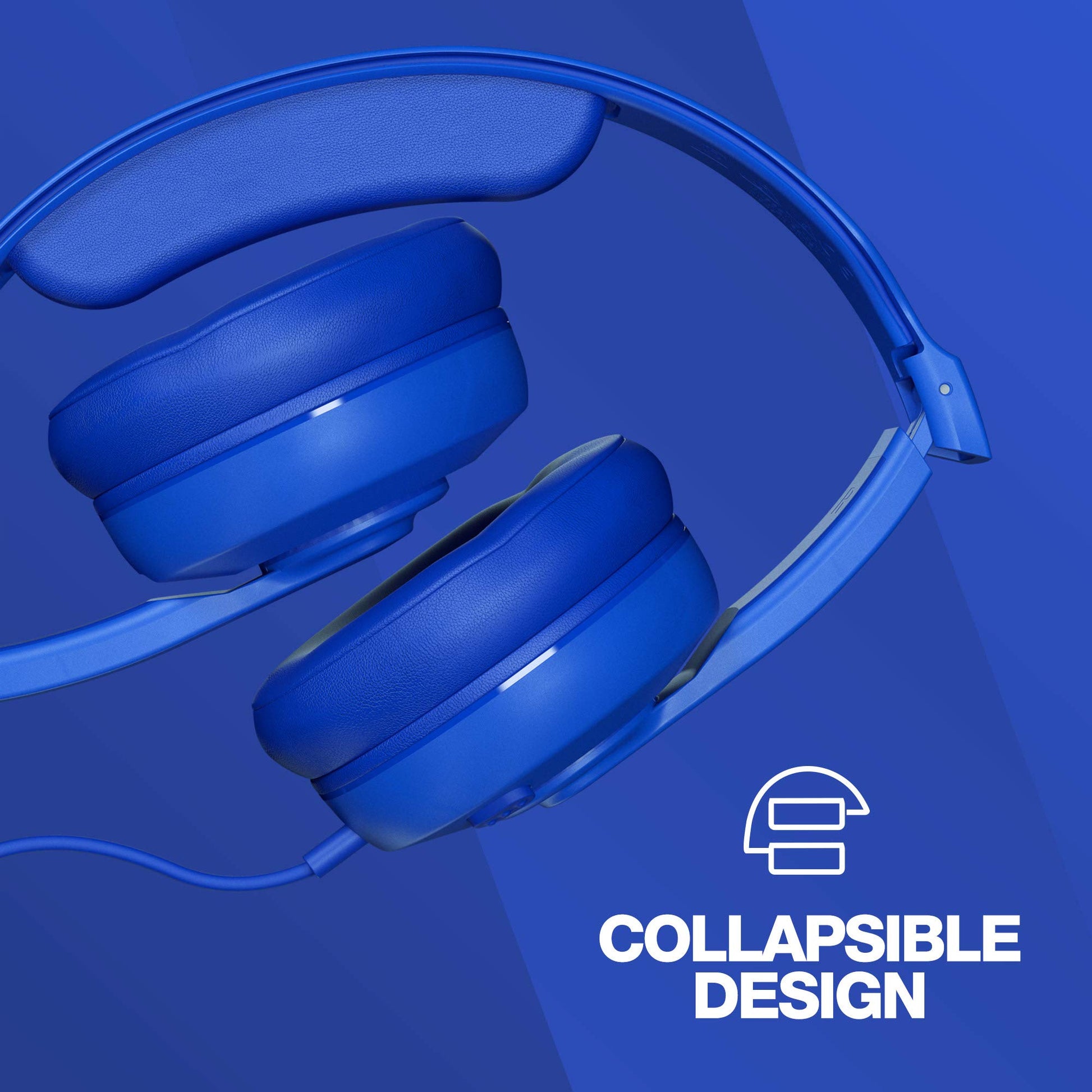 Audífonos Inalámbricos On-Ear Skullcandy Cassette Azul con Limitación de Volumen y Micrófono para Niño