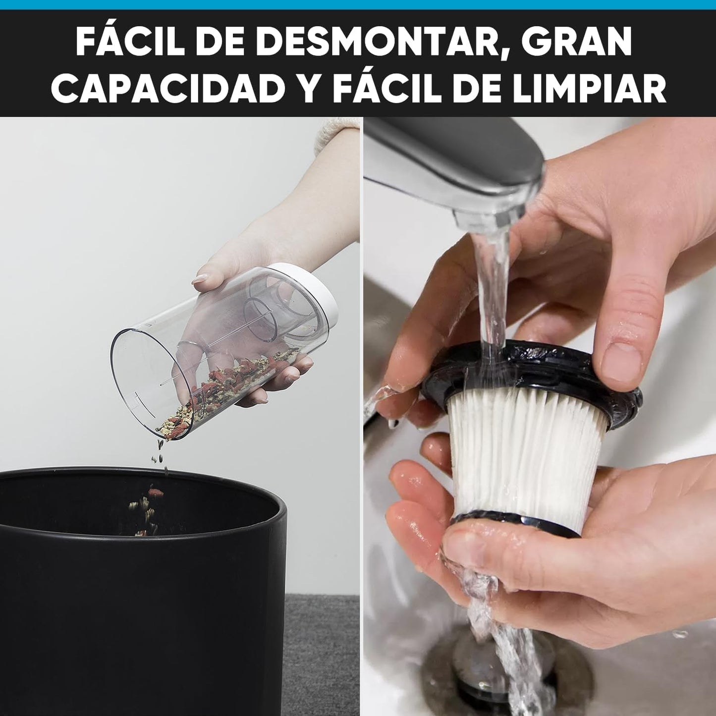 sdlogal LT-113CG Aspirador de Mano portátil inalámbrico para hogar automóvil Color Blanco