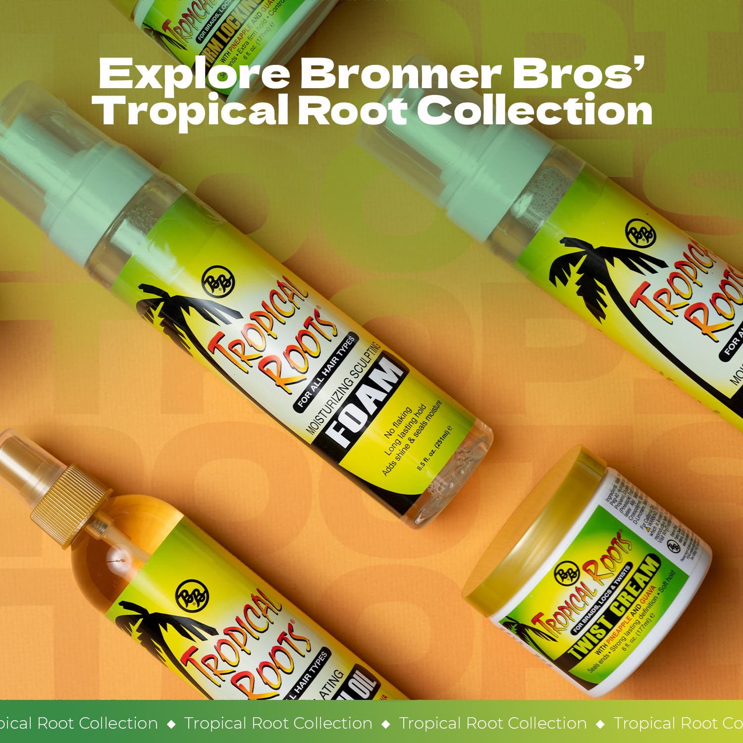 Bronner Brothers Aceite de crecimiento de raíces tropicales, 8 onzas líquidas