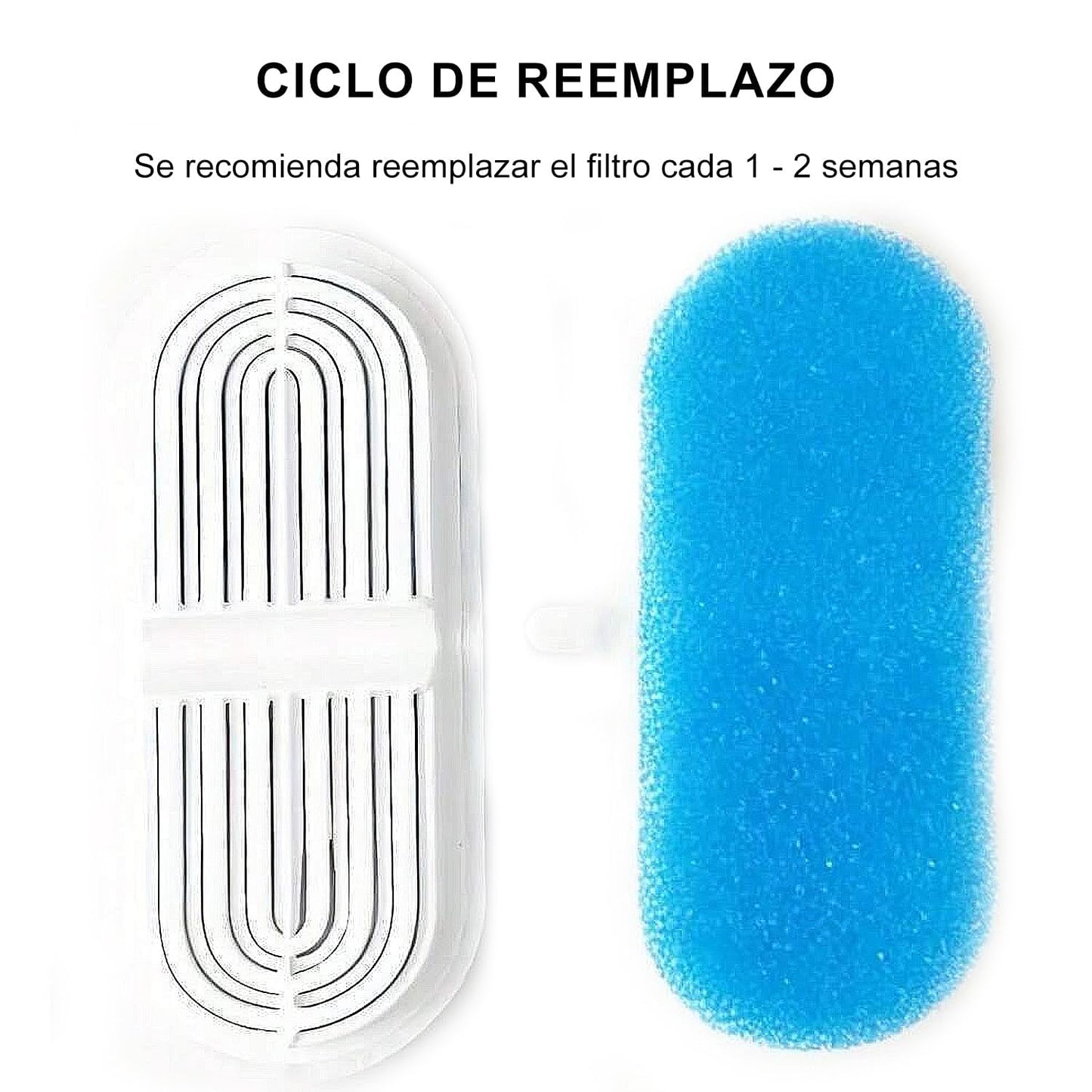 Filtros para Fuente de Gatos ESRAIN Resina y Carbón Activo 8 Piezas