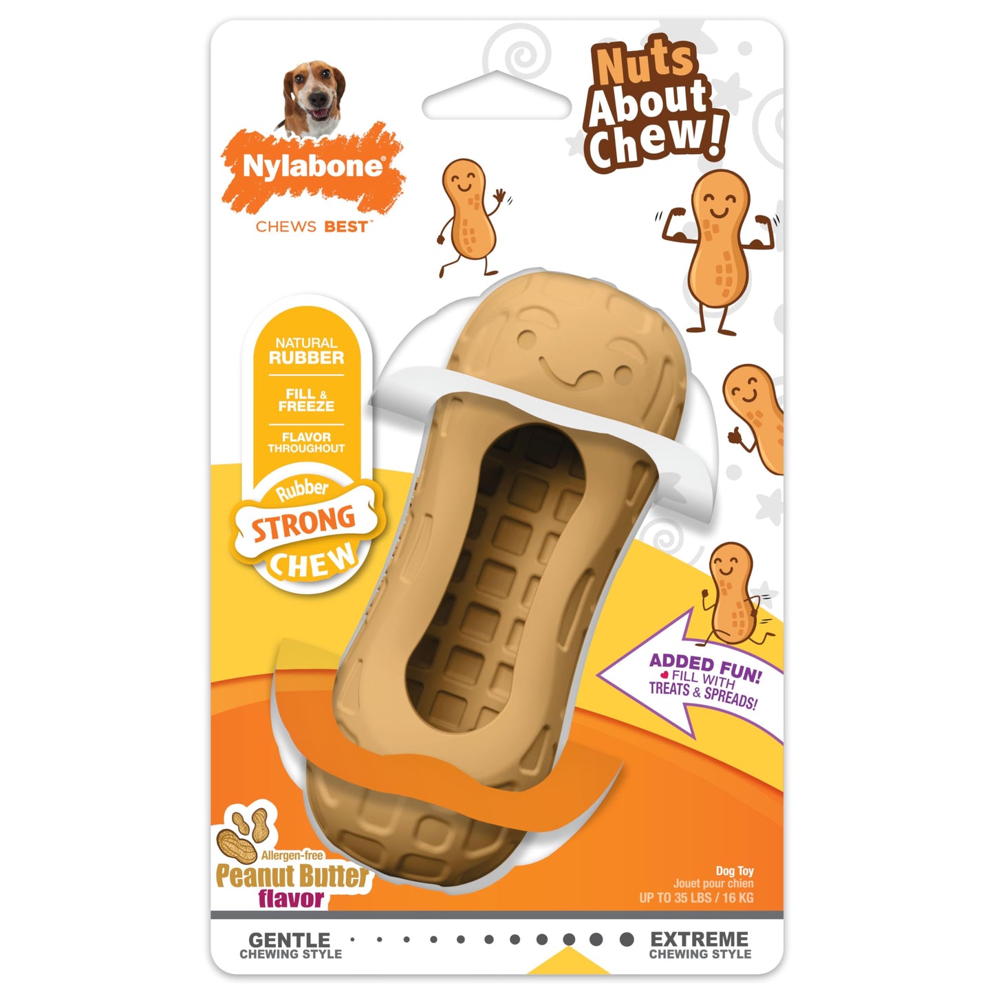 Juguete Masticable Nylabone Maní Sabor Mantequilla para Perros