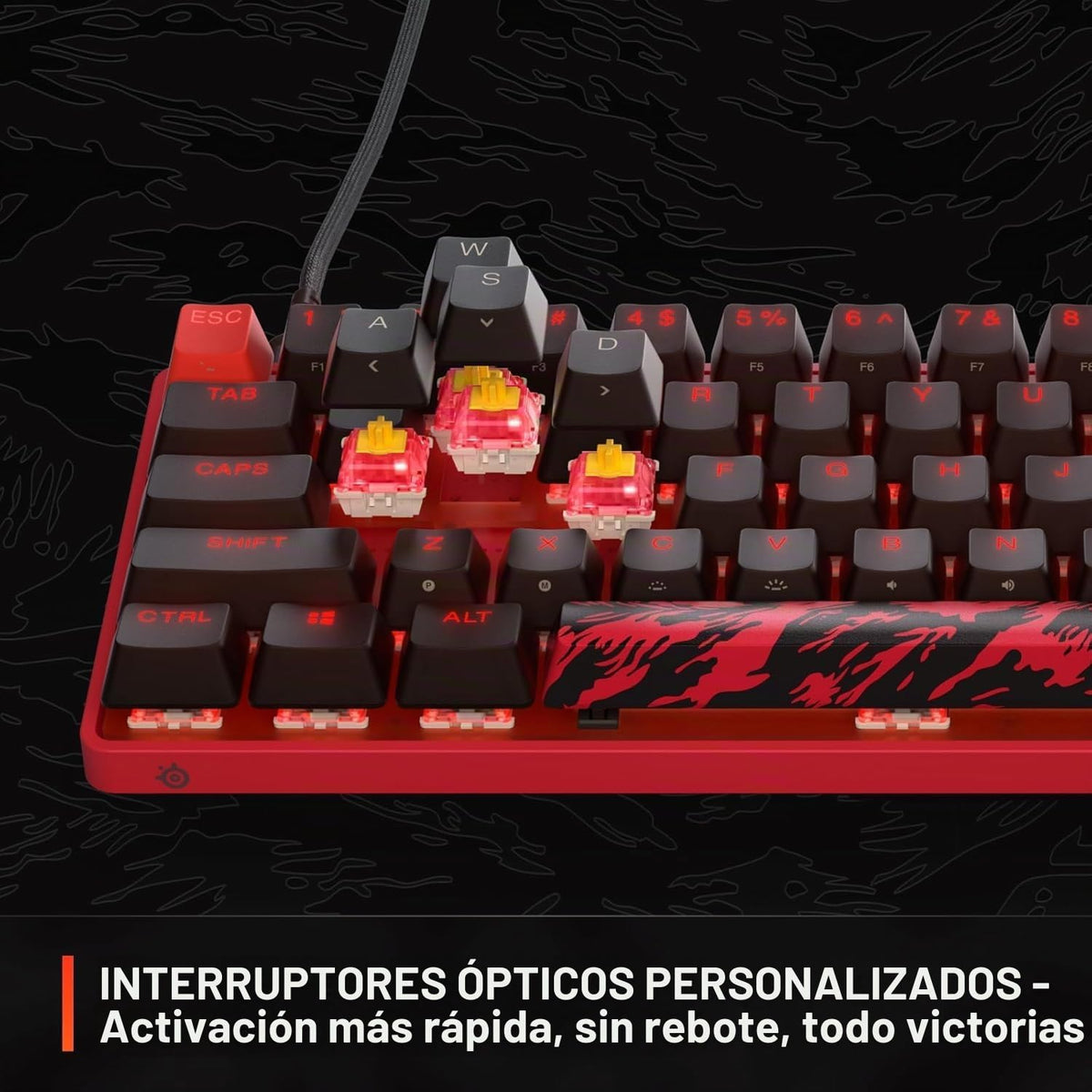 Teclado óptico SteelSeries Apex 9 Mini Faze Clan Edición compacta 60% RGB reacondicionado