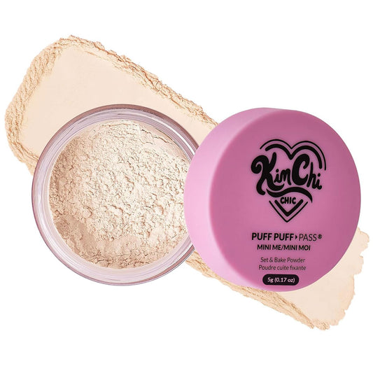 Kimchi Chic Puff Puff Pass Mini - Polvo Suelto Liviano, contiene Arroz y Vitamina E (Banana)