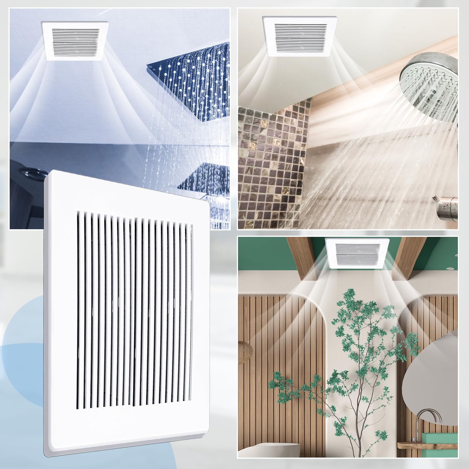 Baquler - Cubierta para ventilador de baño compatible con NuTone 85315000 763RLN 769RLN - Cubierta para ventilador de baño de ventilación para ventilador de techo de baño (2)