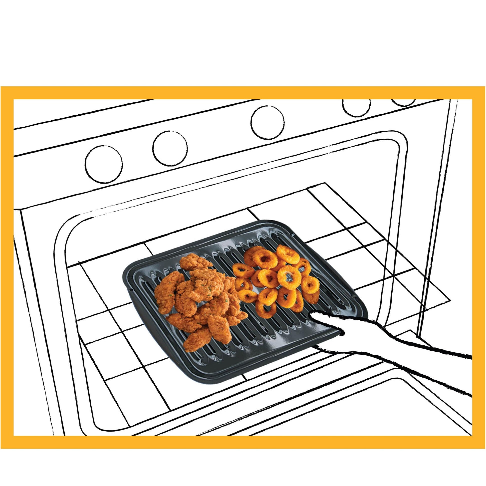Broiler Pan Range Kleen Porcelana con Parrilla Porcelana