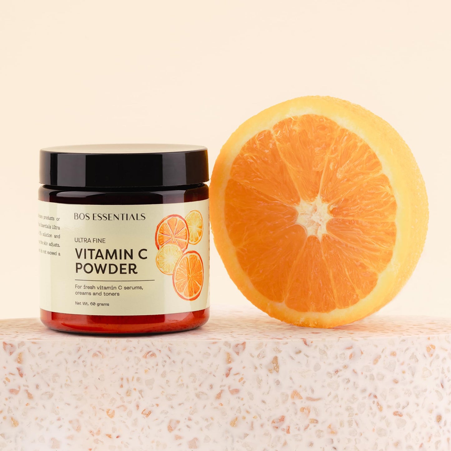 Polvo de vitamina C de grado cosmético ultrafino | SE DISUELVE AL INSTANTE EN AGUA | La mejor calidad disponible (MALLA 325) | Haga su propio suero de vitamina C fresco y efectivo