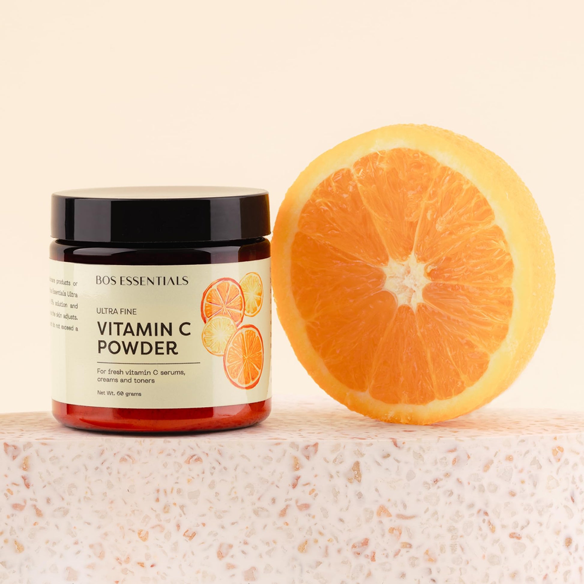 Polvo de vitamina C de grado cosmético ultrafino | SE DISUELVE AL INSTANTE EN AGUA | La mejor calidad disponible (MALLA 325) | Haga su propio suero de vitamina C fresco y efectivo