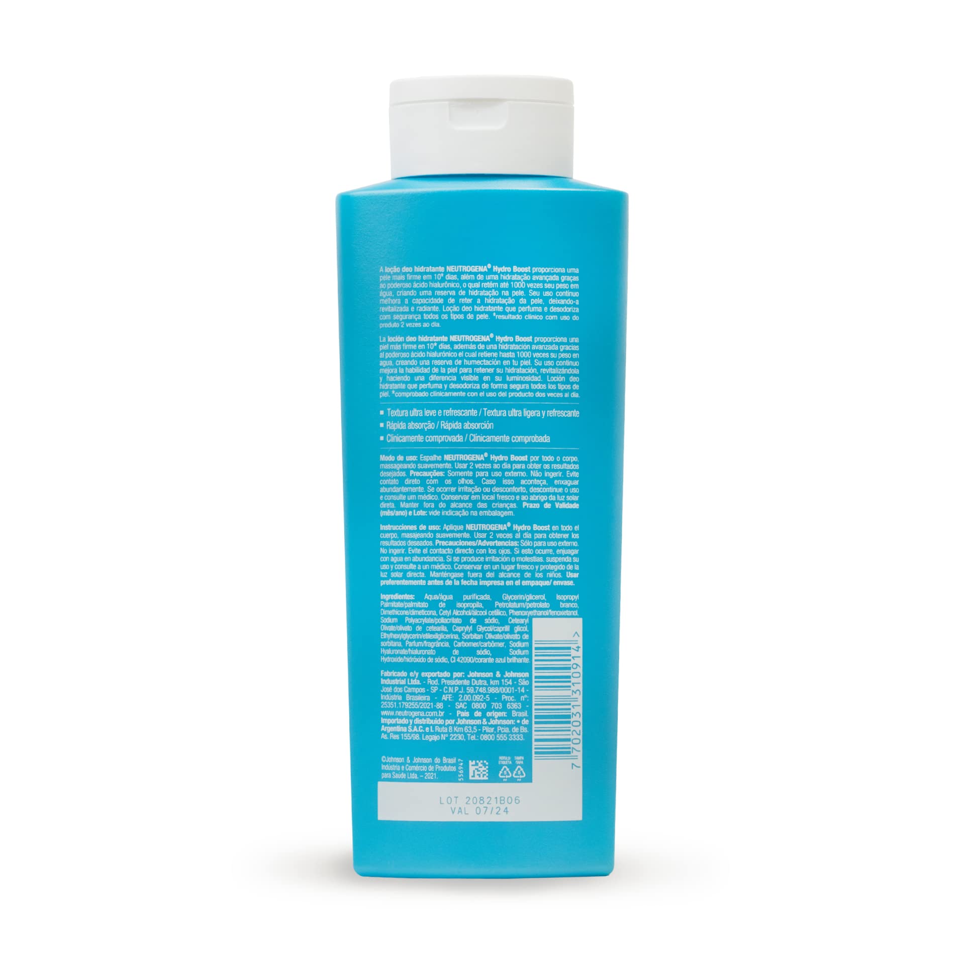 Gel Limpiador Facial Neutrogena Deep Clean Intensive Toronja Ácido Salicílico 60 ml + Crema corporal en gel Hydro Boost Ácido Hialurónico 400 ml
