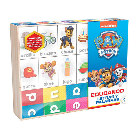 Juego Educativo Novelty Corp Letras y Palabras Caja Madera Paw Patrol