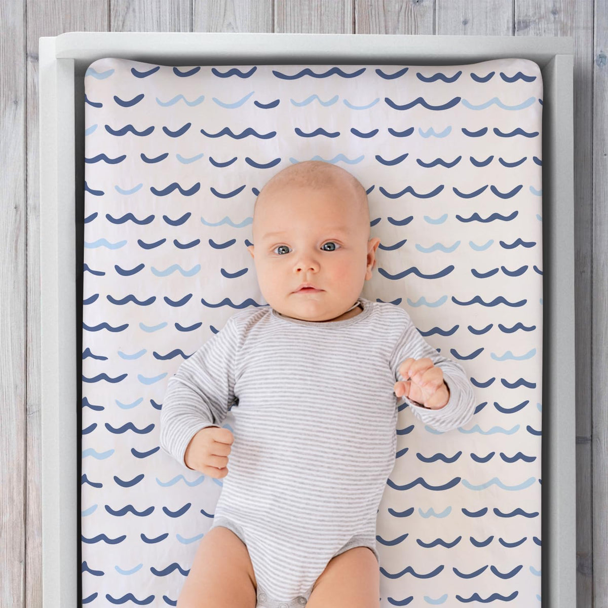 The Peanutshell - Fundas cambiadoras para niños o niñas, unisex, paquete de 3, ballena náutica