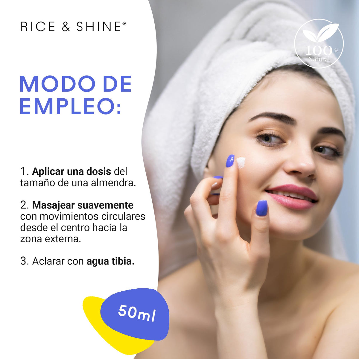 RICE & SHINE | Exfoliante Facial con Aceite de Germen de Arroz | Skin Care 100% Natural - 60% más de Vitamina E que el Aceite de Argán | Limpieza Profunda y Suavidad en la Piel