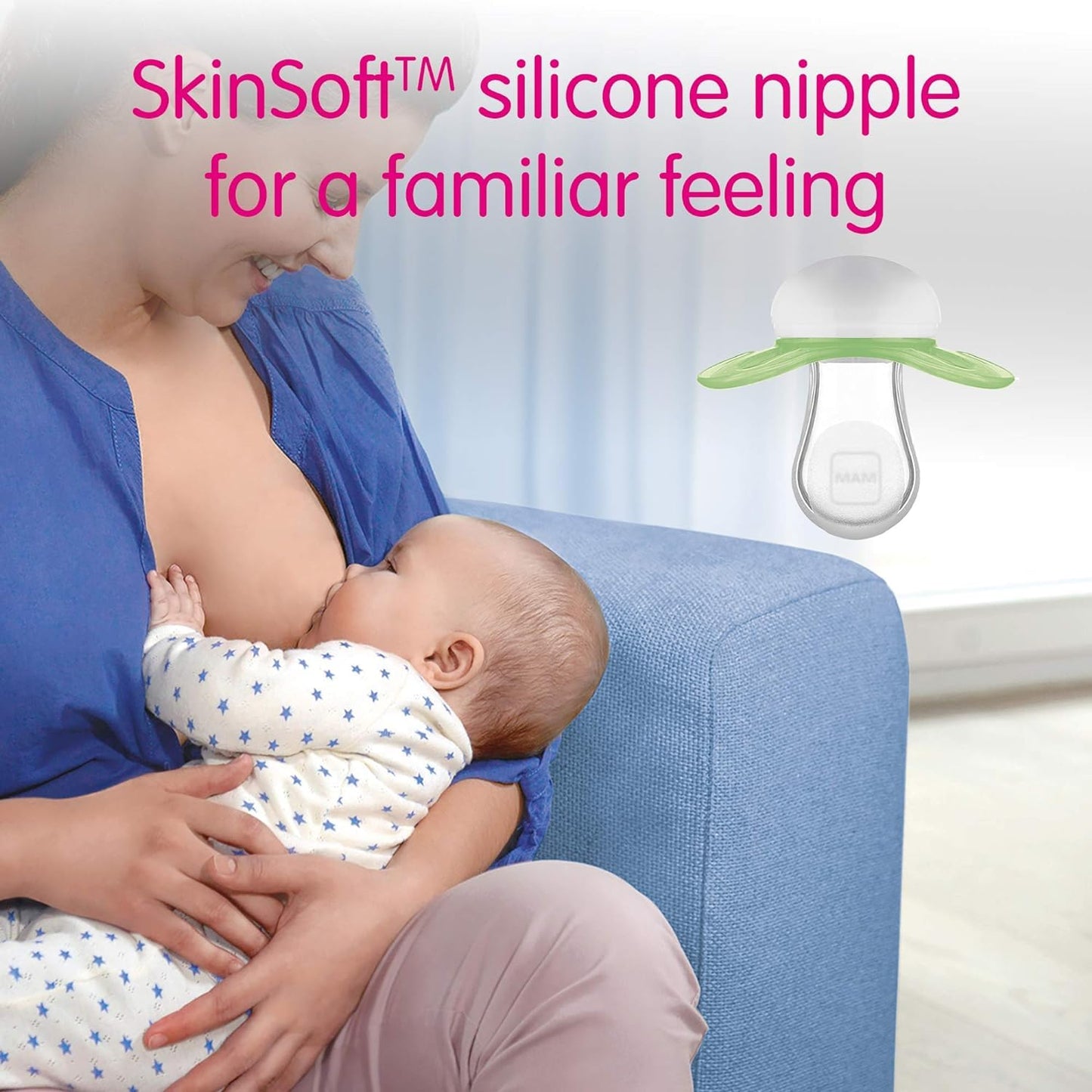 Chupones MAM para Recién Nacidos - Paquete de 4 Piezas, el Mejor para tu Bebé de 0 Meses - Diseño Originales (Recien Nacido, Niña)