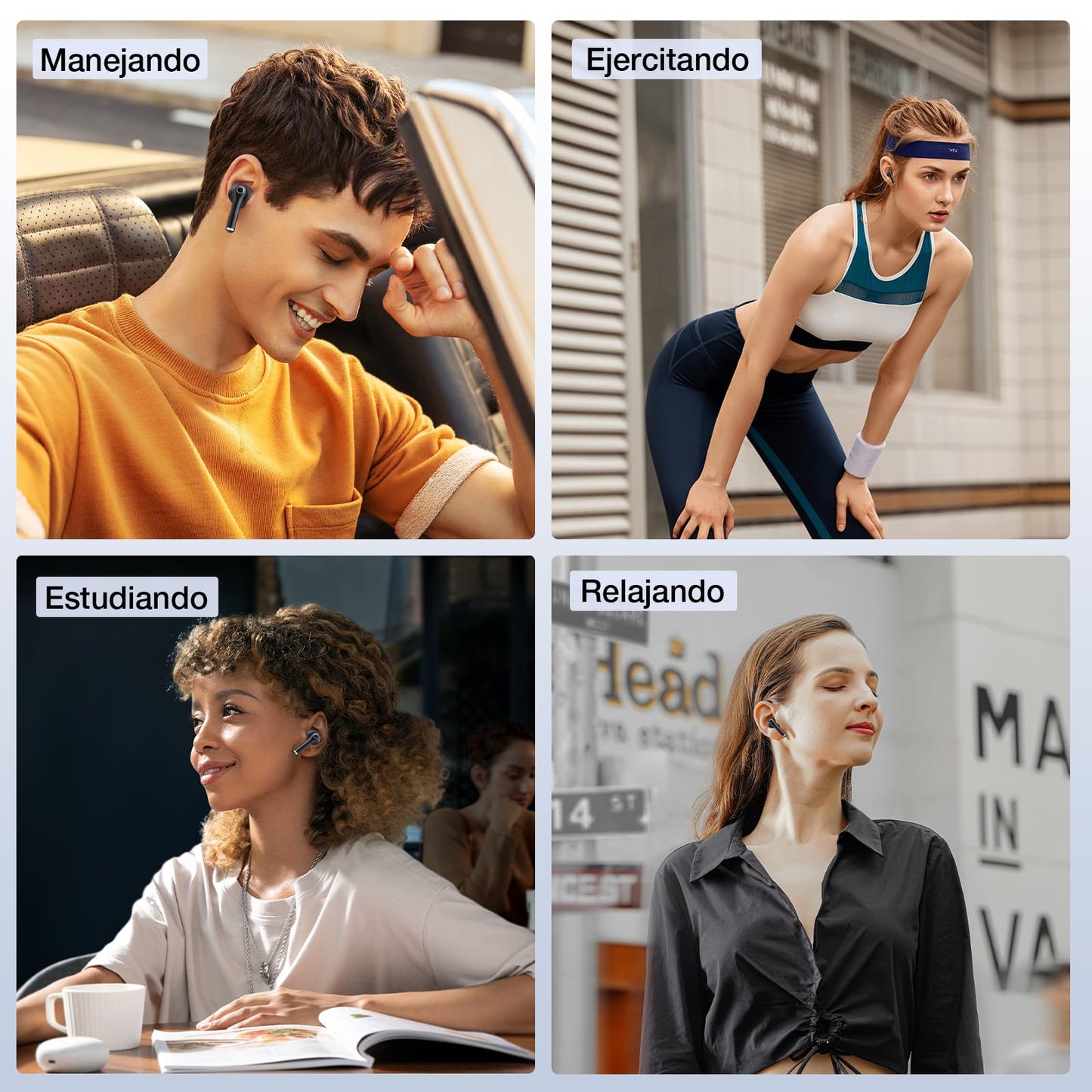 Audífonos Inalámbricos Mini 1 Hora Bluetooth 5.3 Negro para Correr y Escuchar Música
