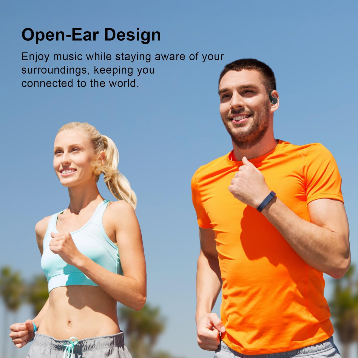 Auriculares Inalámbricos Psadhi Negro Conducción Ósea para Correr y Fitness IPX7 Impermeable