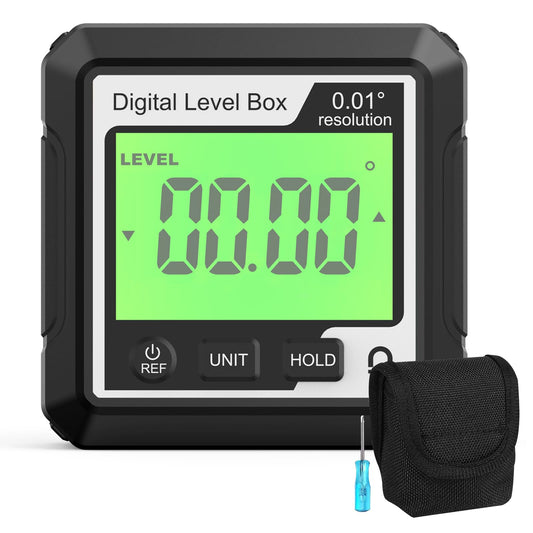 Inclinómetro Digital Abizarch Retroiluminado Portátil con Pantalla LCD Magnética