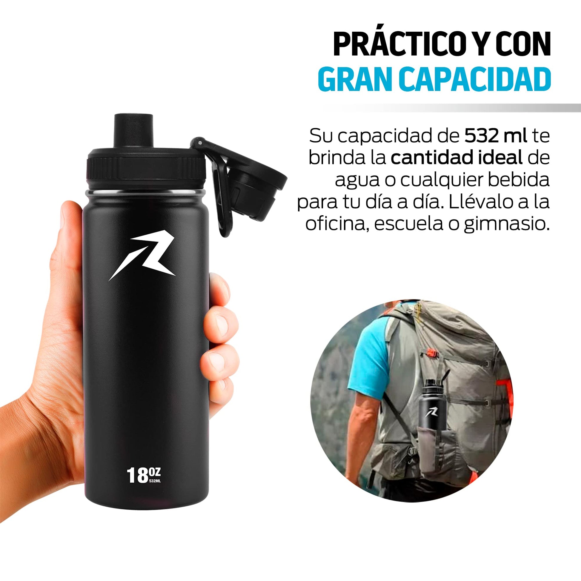 Termo de Acero Inoxidable Redlemon Blanco Doble Aislamiento Ecológico y Resistente