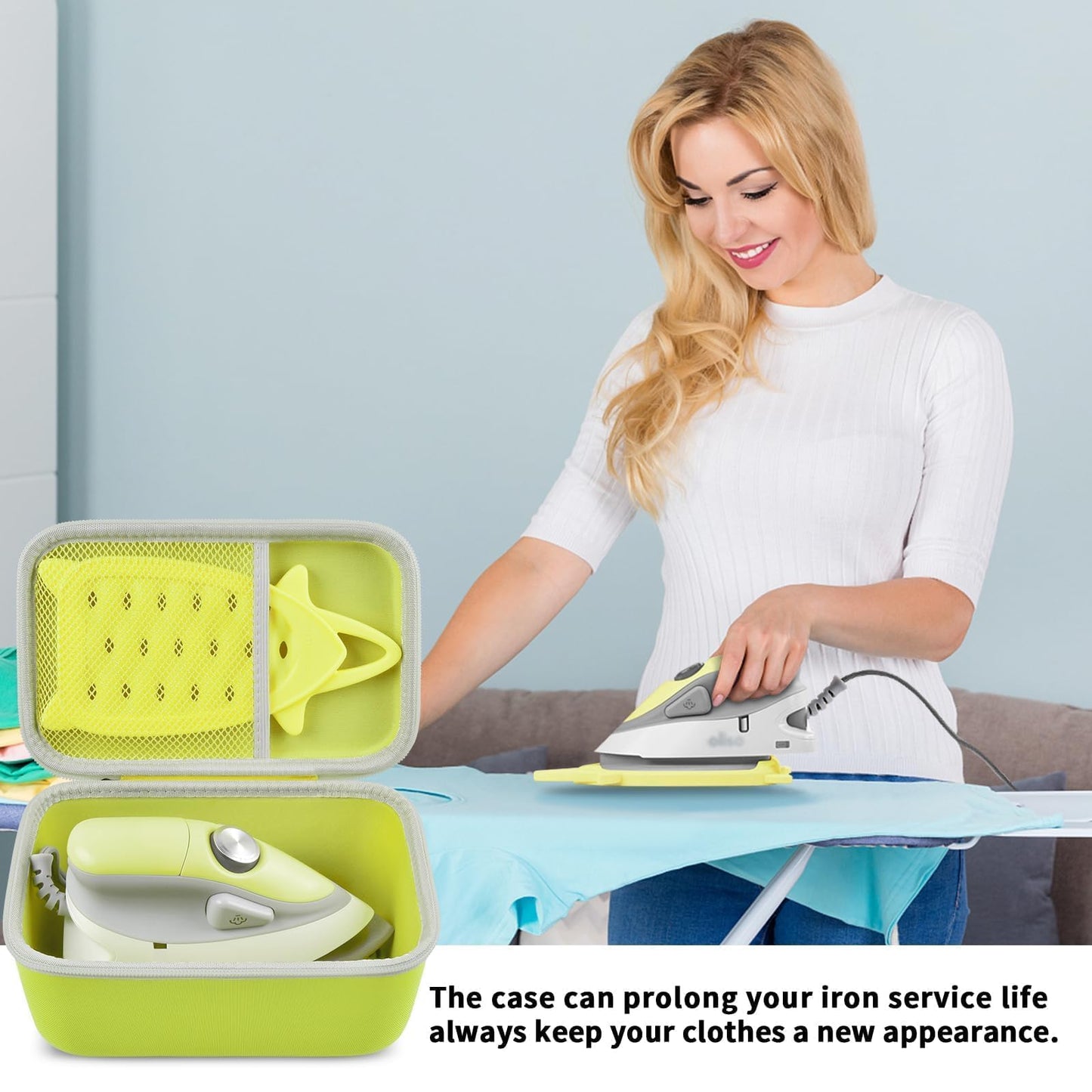 Funda compatible con Newbealer/para Sunbeam Hot-2-Trot/para Oliso M3Pro M2 Mini plancha de viaje para costura, soporte de transporte para pequeñas planchas de acolchado de artesanía con resto de vapor