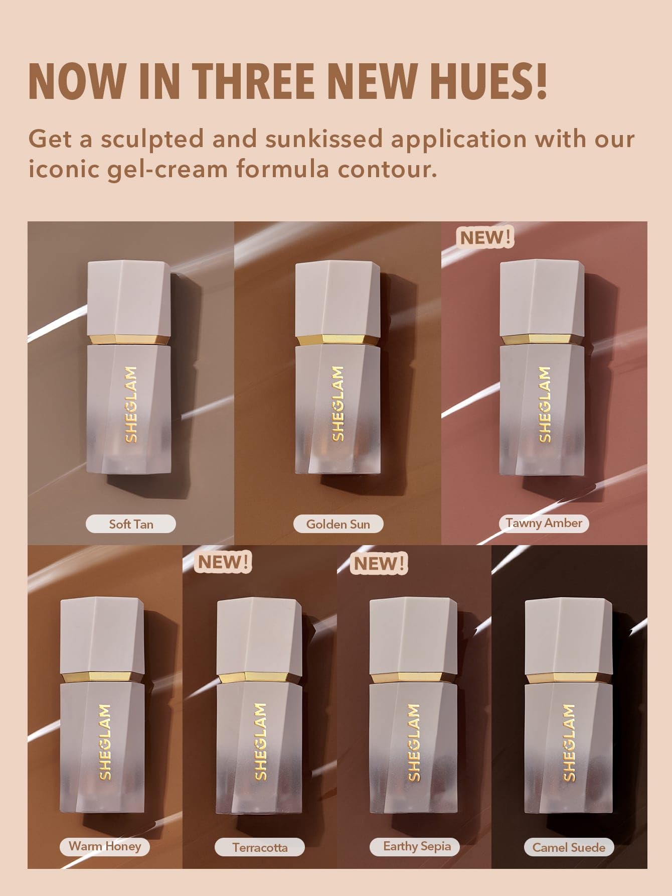 SHEGLAM Sun Sculpt Cool Toned Liquid Contour Stick Maquillaje bronceador en crema de larga duración - Tawny Amber