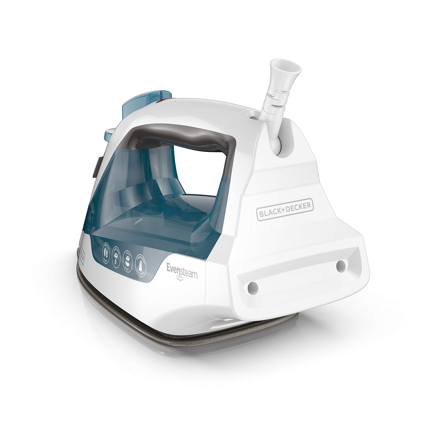 Black+Decker IR06VC BLACK+DECKER - Plancha compacta de vapor fácil, suela antiadherente profesional EvenSteam, azul/blanco, IR06VC, azul