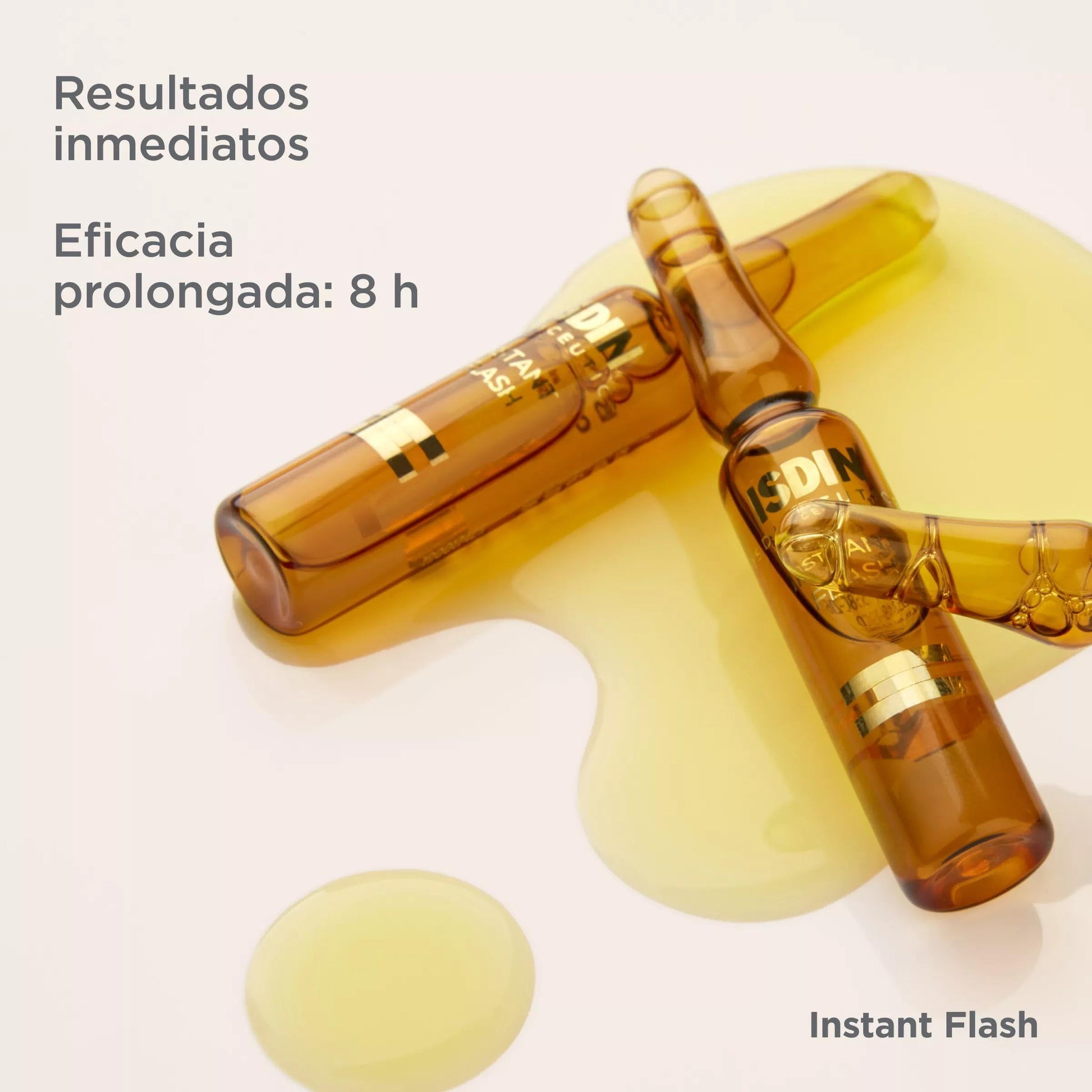 Isdinceutics Instant Flash, Solución facial con efecto lifting inmediato, 5 ampolletas