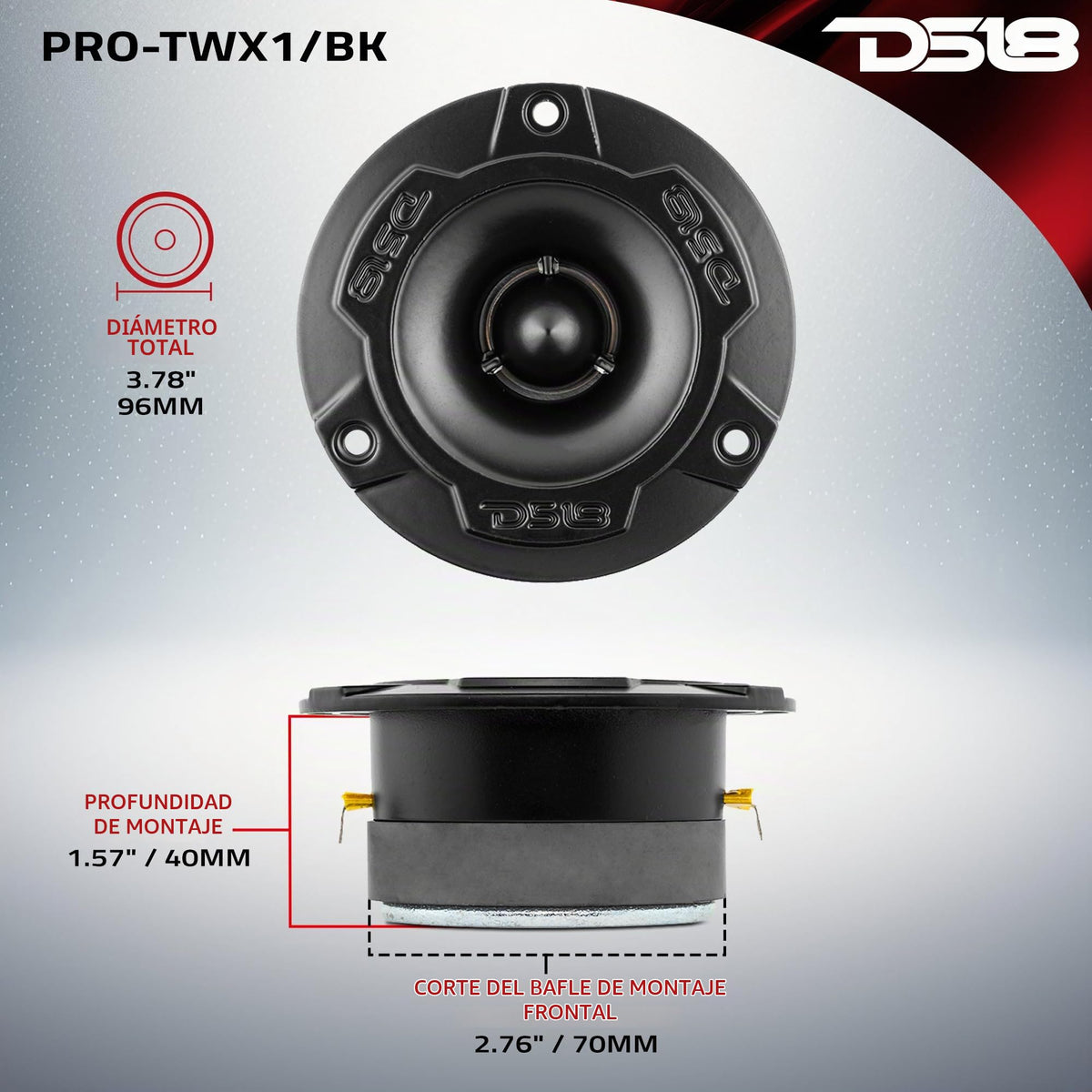 Altavoces Pro-X8.4BMPK Negro Profesional para Mujer