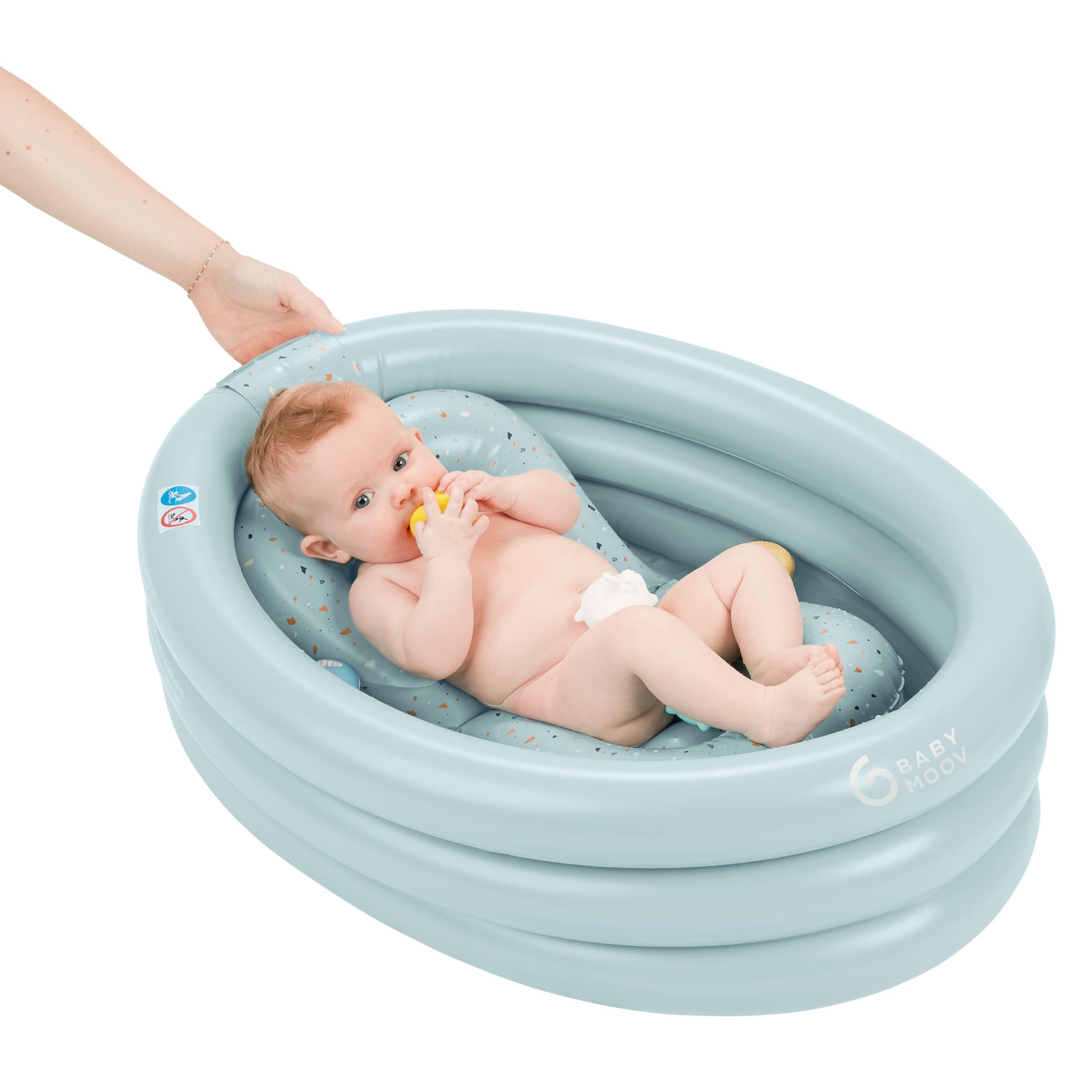 Babymoov Inlatable Bathtub & Pool - Safe, Portable & Grows with Baby (from 0+ Newborn Insert Included)