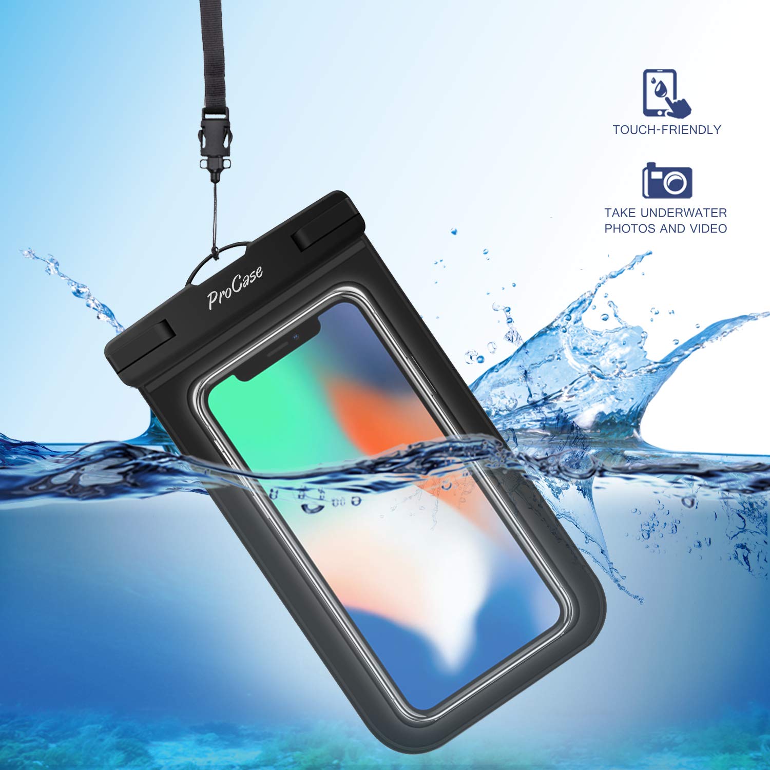 Fundas Impermeables para Celular ProCase MixOscuro Universal hasta 7"