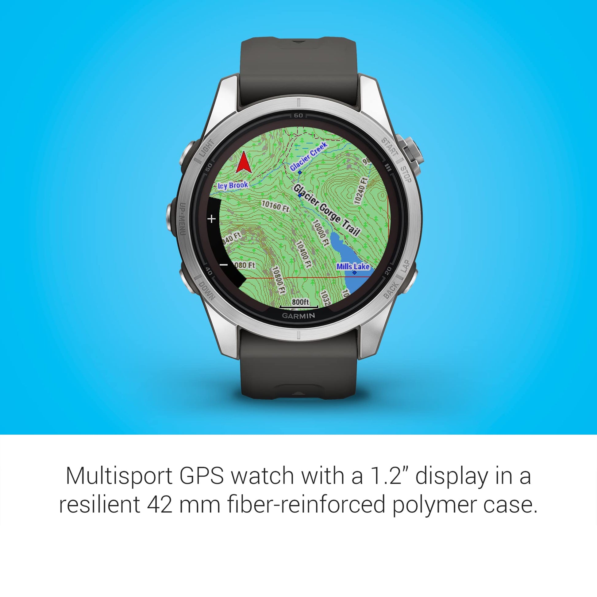 Garmin Fenix 7s Pro Solar, Plata/Grafito 42 mm